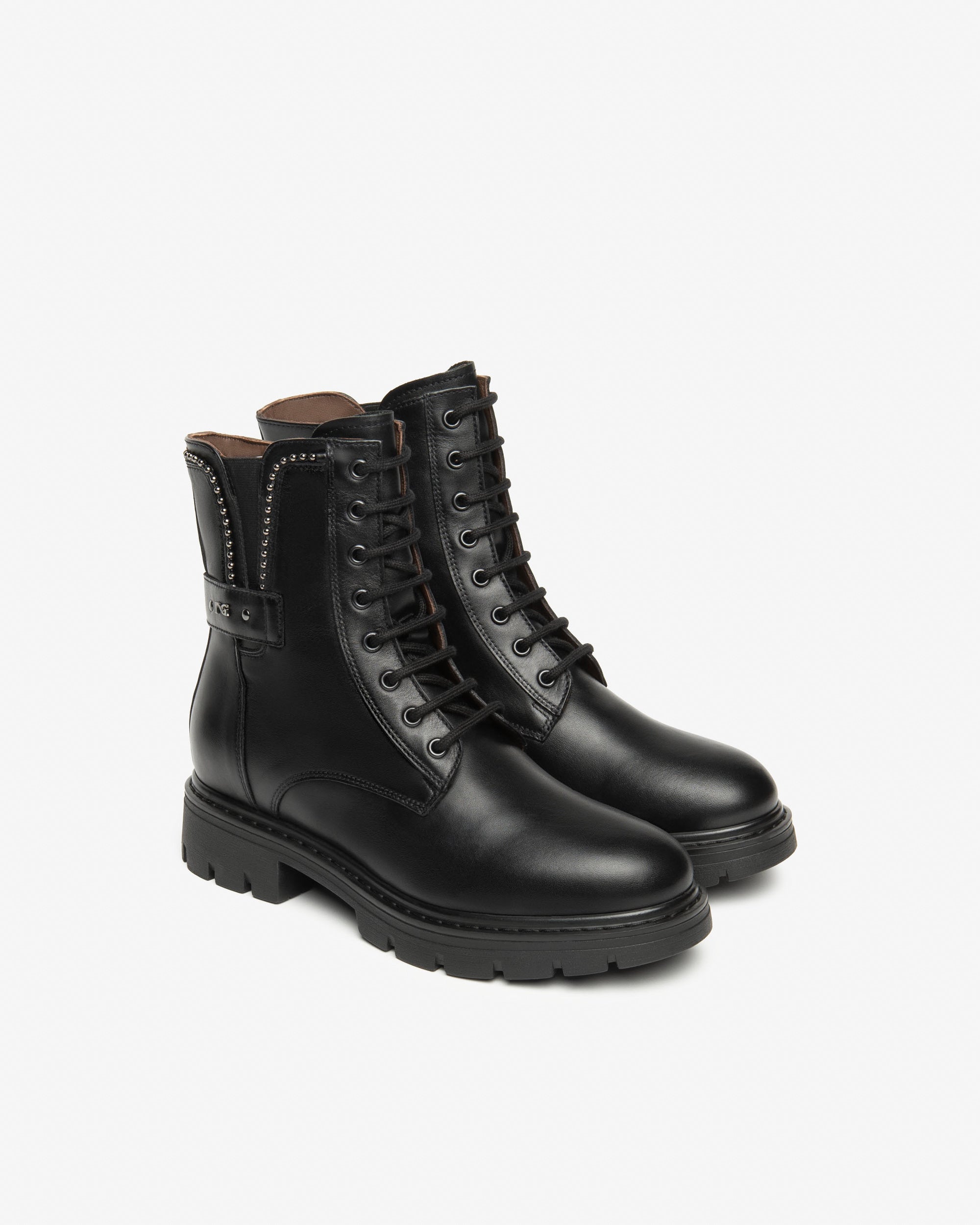 NeroGiardini Bottines Motardes Femme en Cuir boots cuir