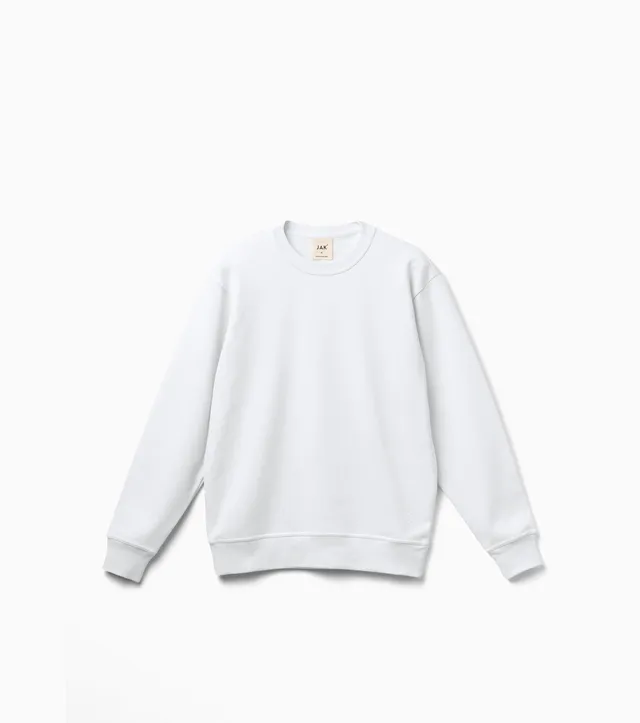 JAK Sweatshirt 01 sweat coton bio blanc 360 g