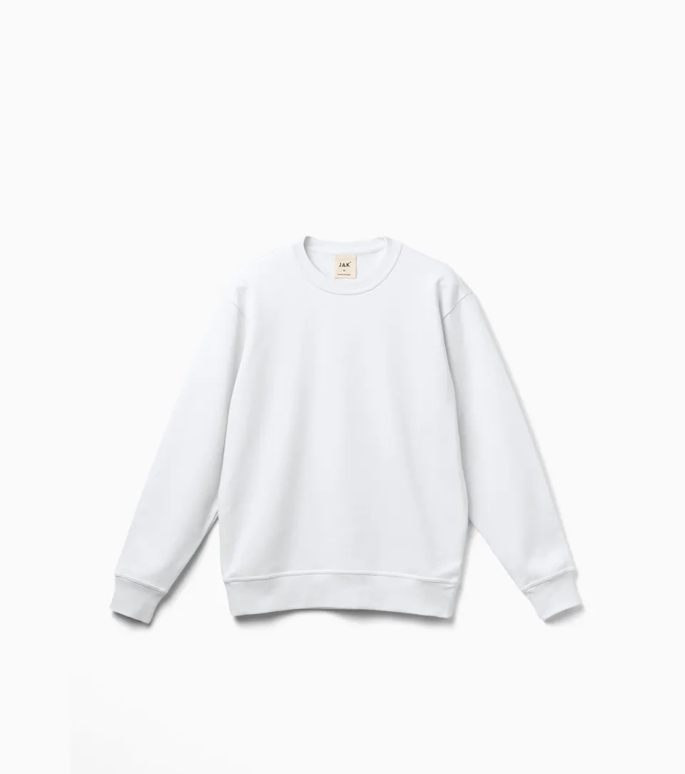 JAK Sweatshirt 01 sweat coton bio blanc 360 g