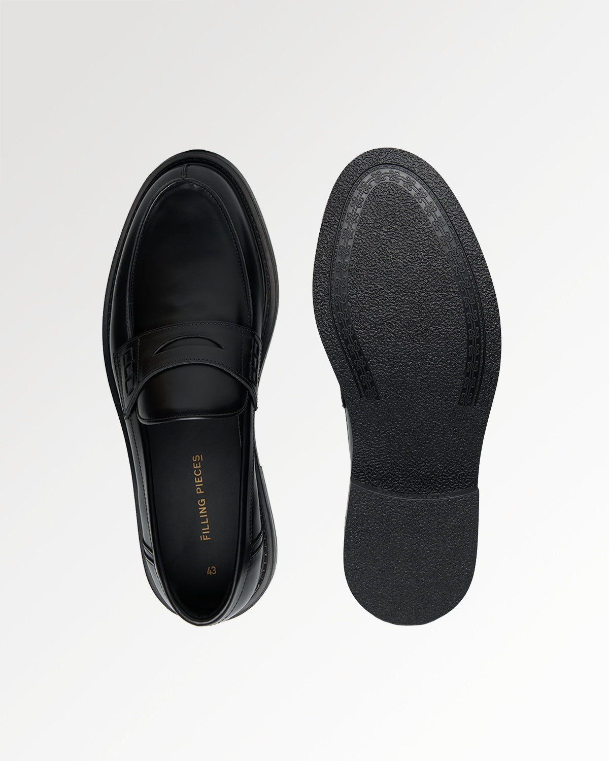 Filling Pieces Polido Loafer Noir Cuir Matte