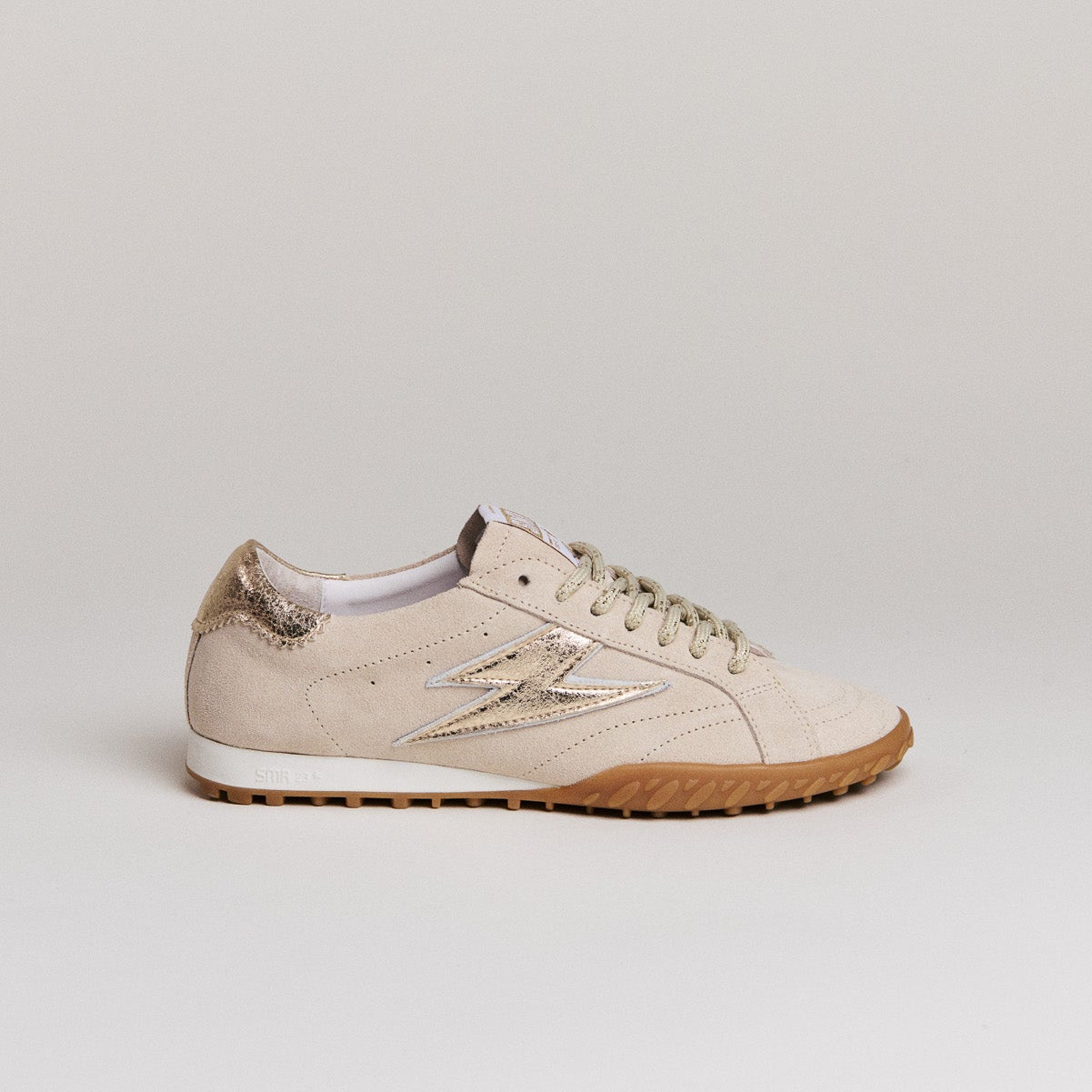 SMR Mary D614 baskets beige or daim semelle crantée