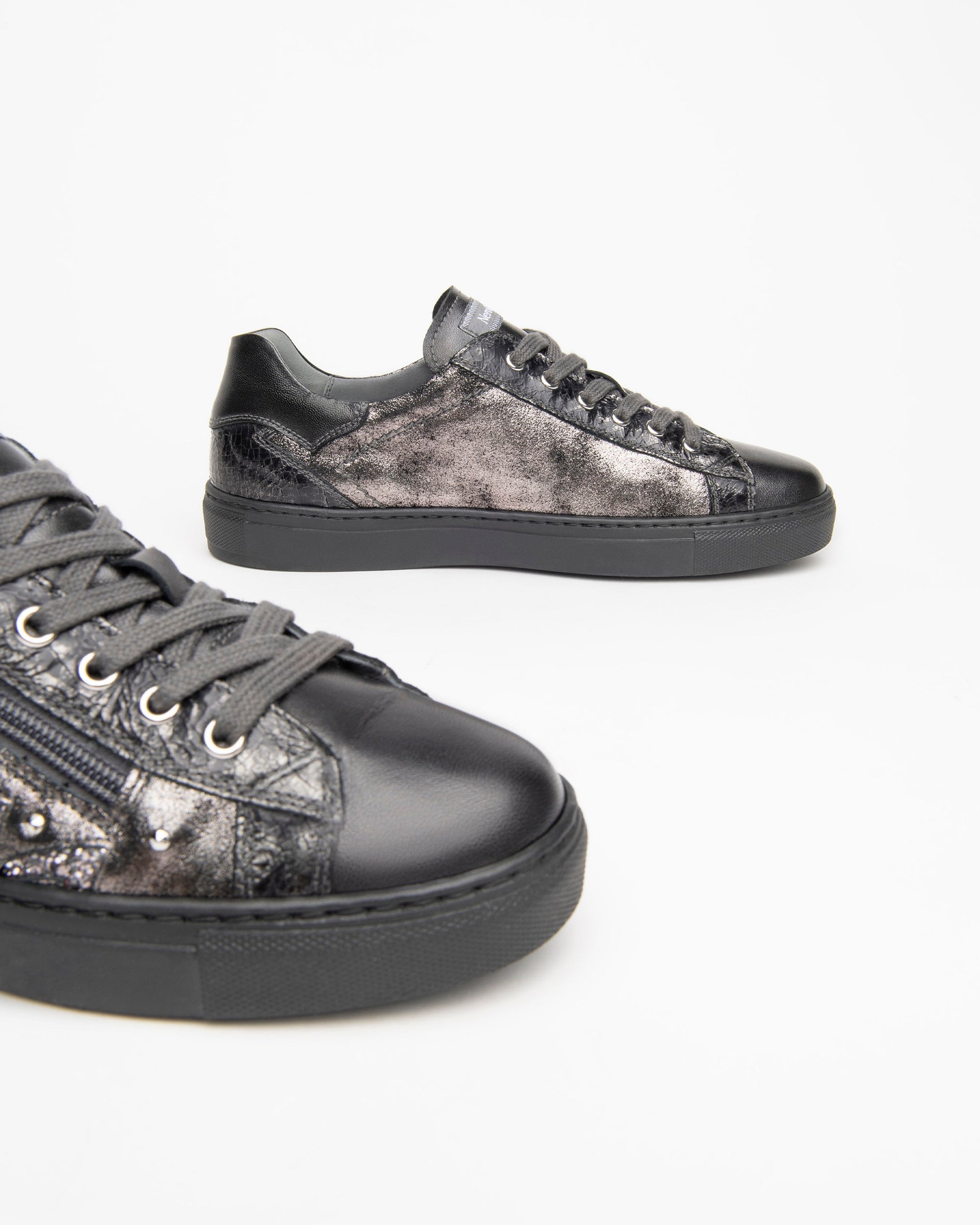 NeroGiardini Sneakers Femme Cuir Nappa Zip Confort DryGo