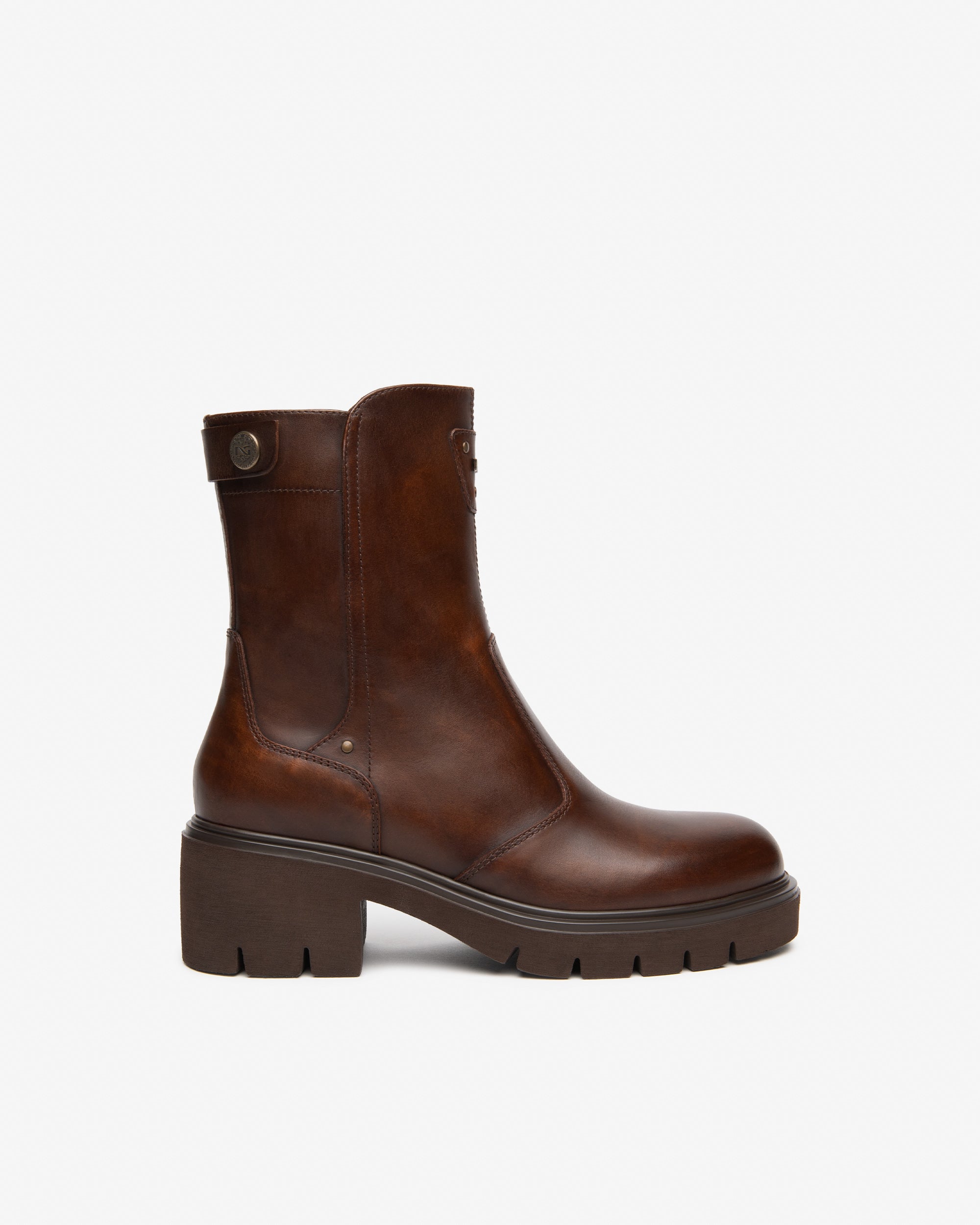 NeroGiardini Bottines cuir femme zip talon 60 mm