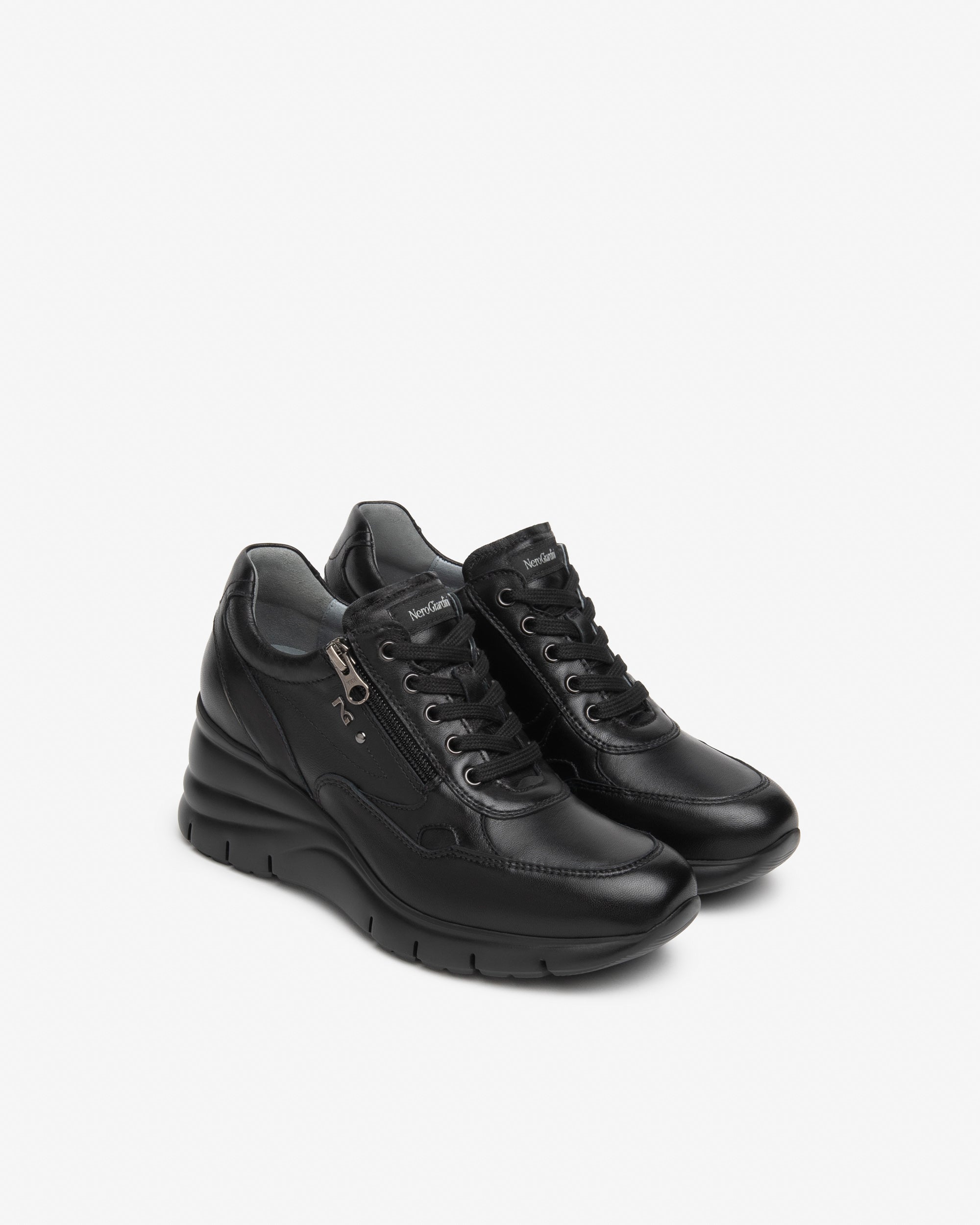 NeroGiardini Sneakers Femme Cuir Compensées 60 mm