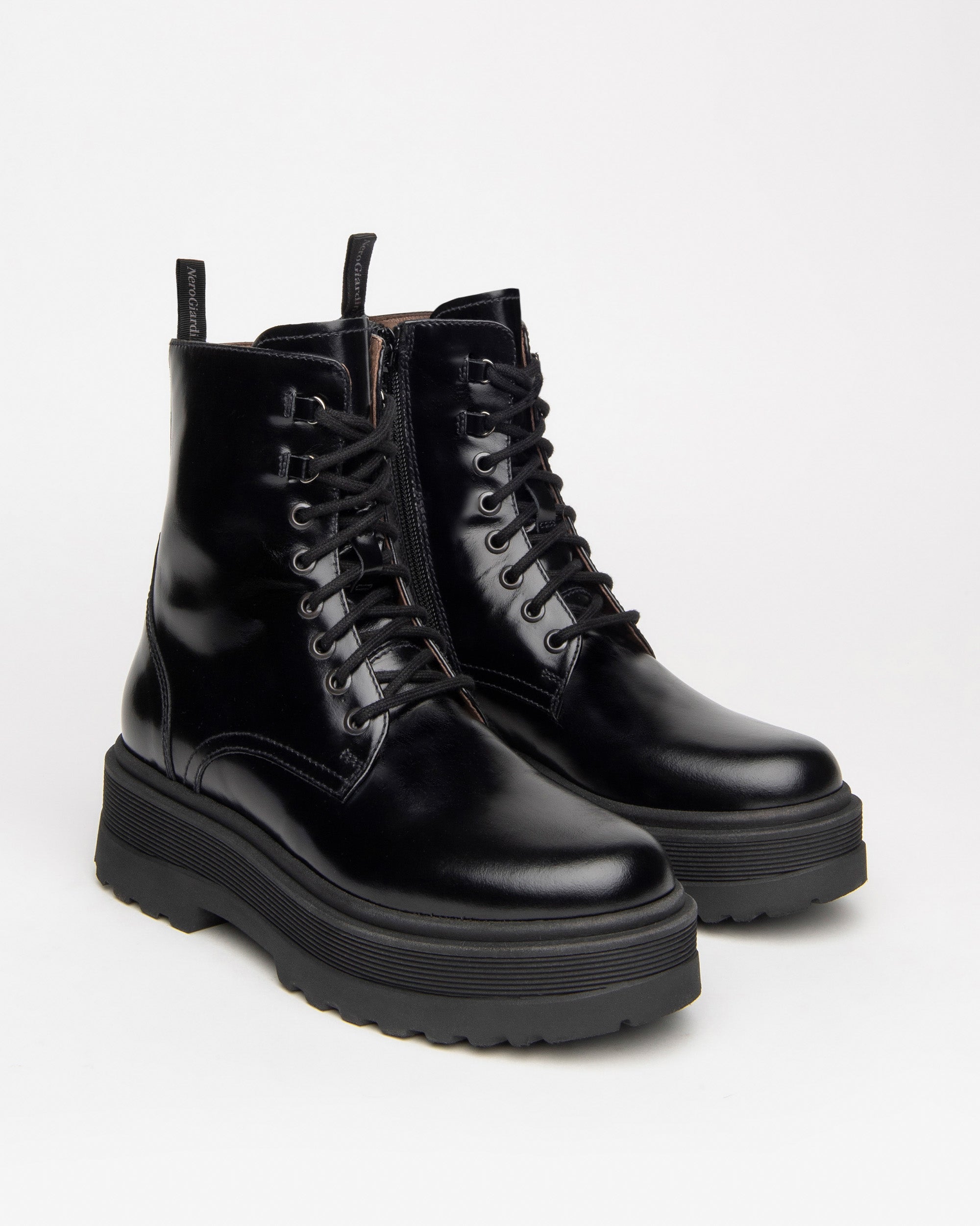 NeroGiardini Bottines Motardes Femme cuir talon 50 mm 38