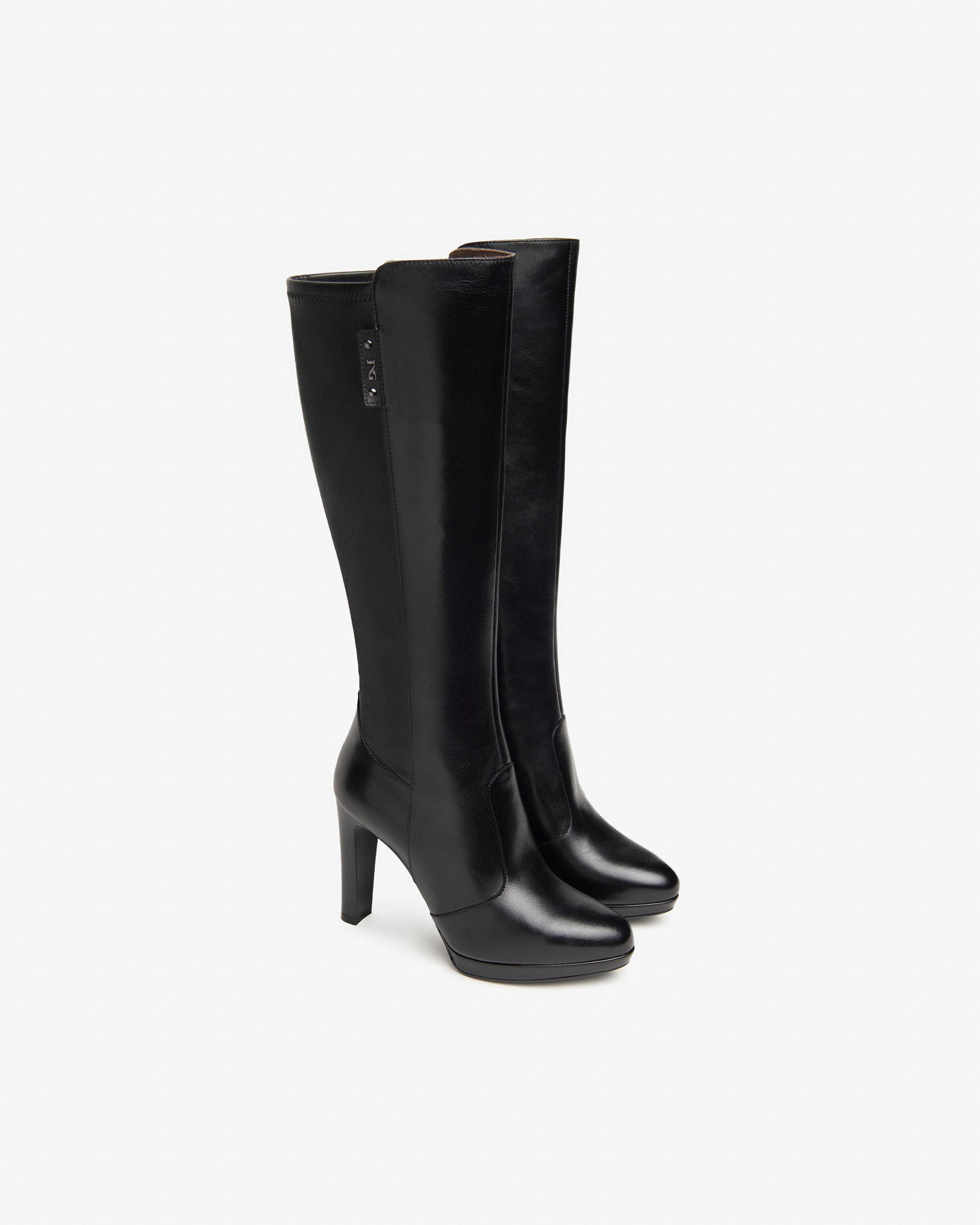 NeroGiardini Bottes Femme Cuir Talon Bloc 100mm