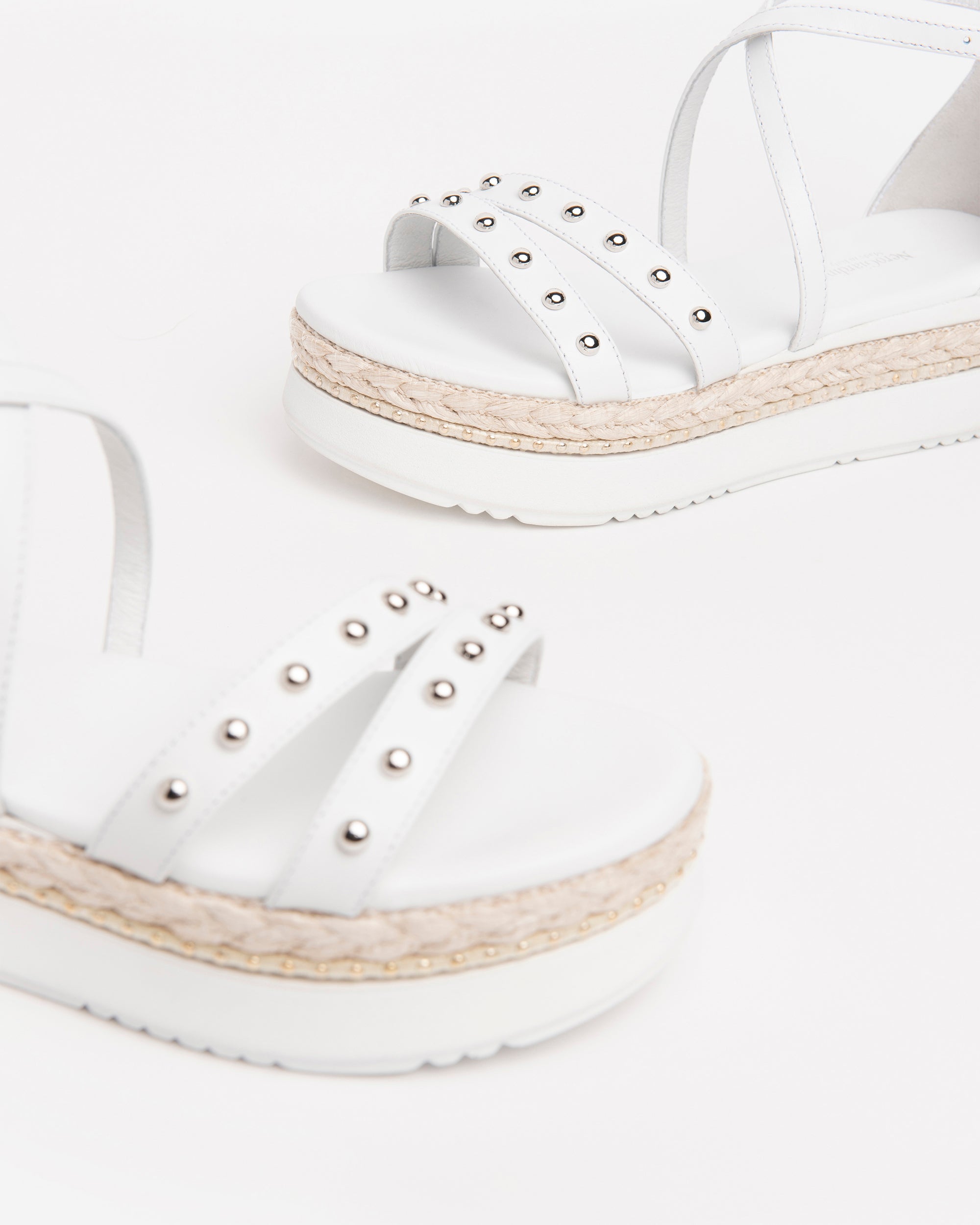 Nerogiardini Sandales femme cuir plateforme 5 cm clous