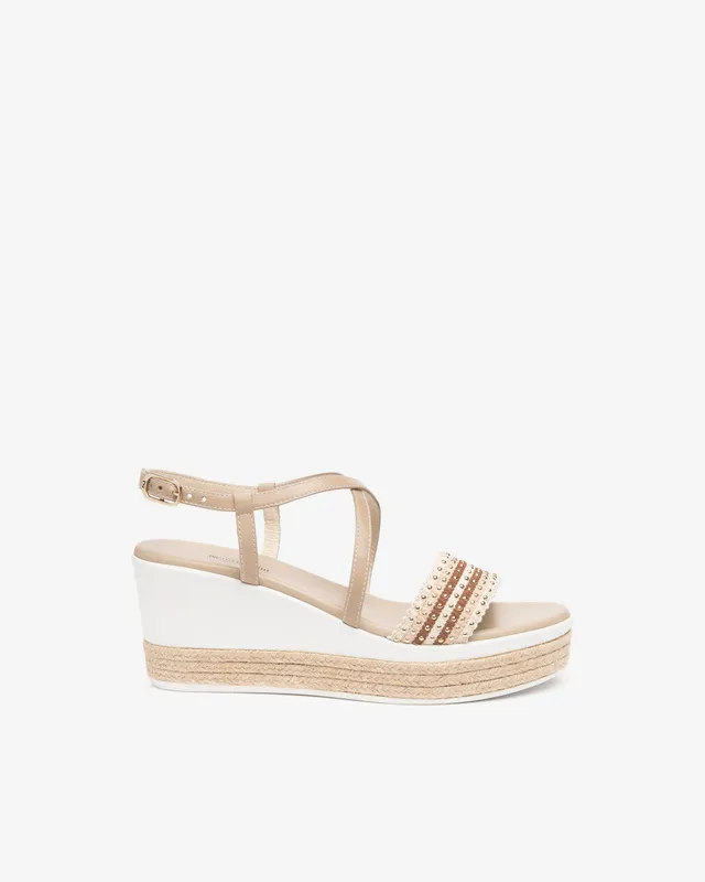 NeroGiardini Sandales Femme Cuir Compensées 7 cm