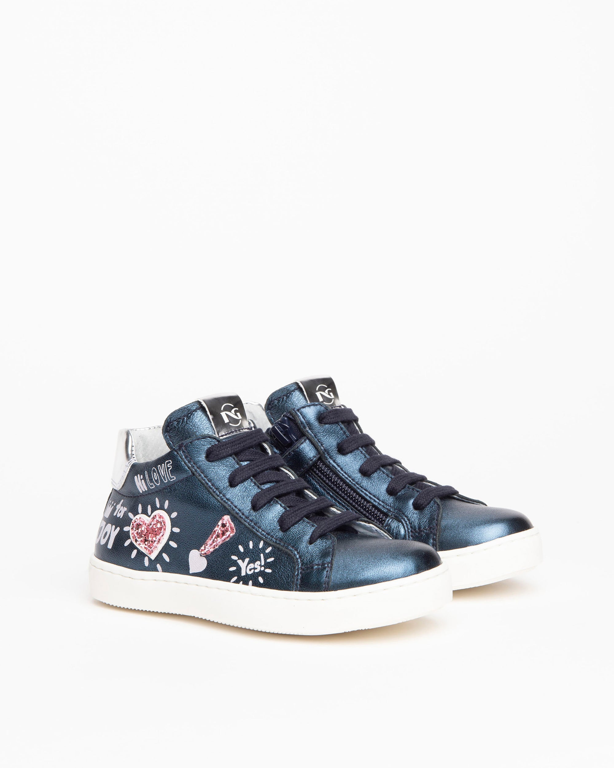 Nerogiardini Sneakers Kids Fille Cuir Lamé 28
