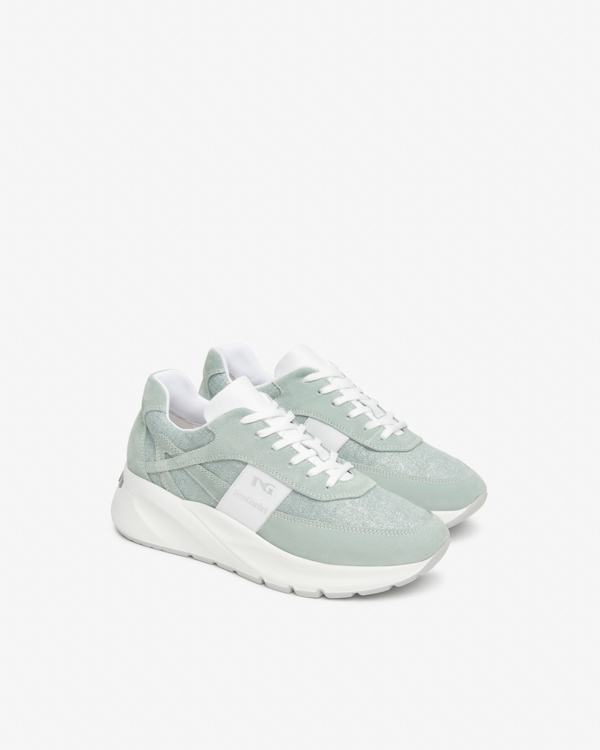 NeroGiardini Sneakers Femme Cuir Velours Basket Confort