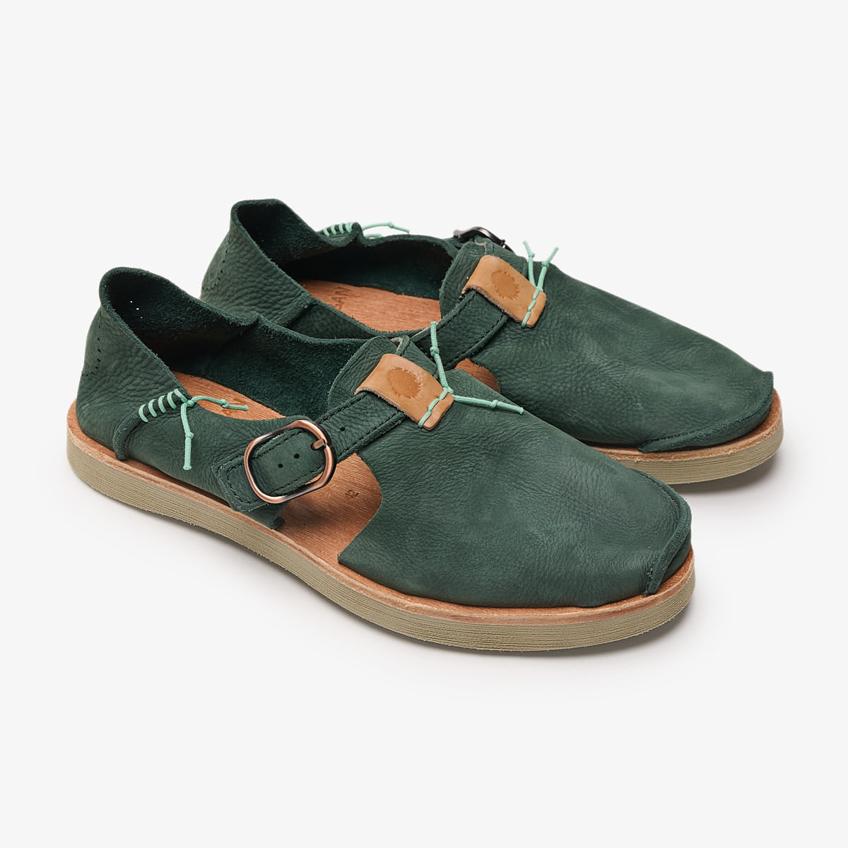 Satorisan Benirras Premium sandales cuir Spectral Green