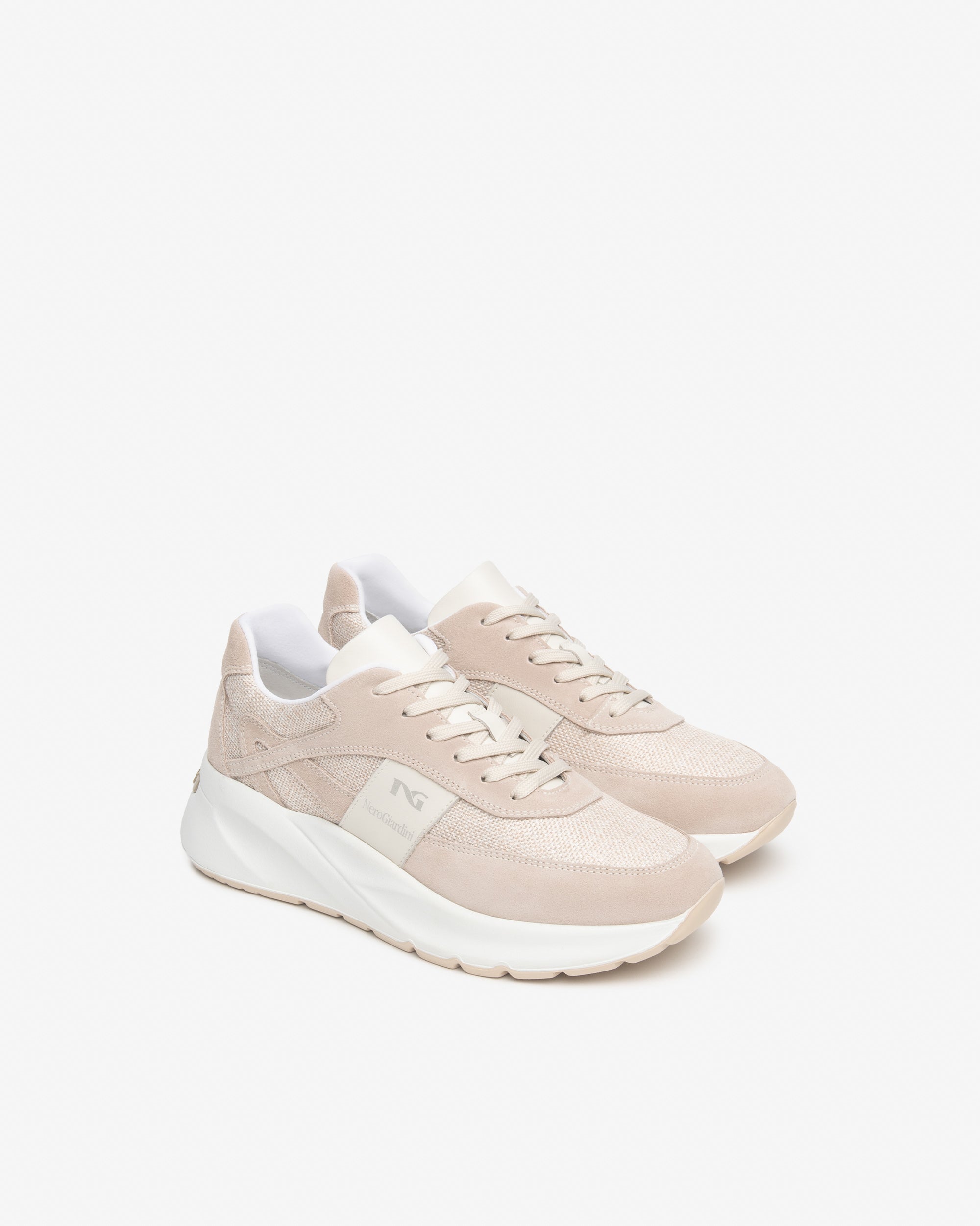 NeroGiardini Sneakers Femme Cuir Velours Tissu