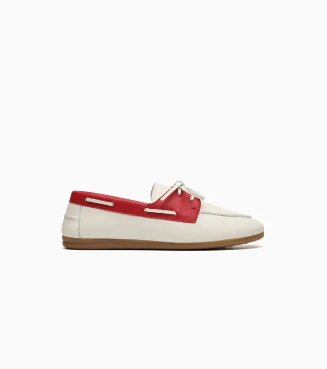 JAK Vela White Red chaussure bateau femme 38 cuir
