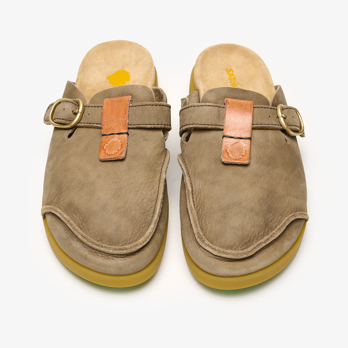 Satorisan Hoote Premium sabot cuir vert loden