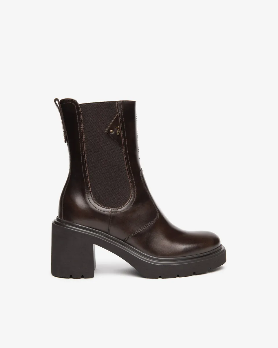 NeroGiardini Chelsea Bottines Cuir Femme Talon 85 mm