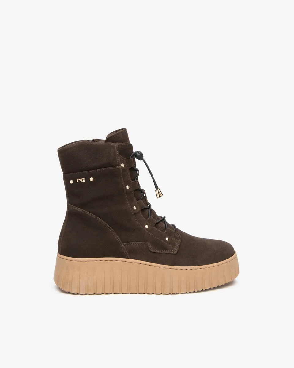 NeroGiardini Bottines Femme Daim Plateforme 55 Cuir Velours