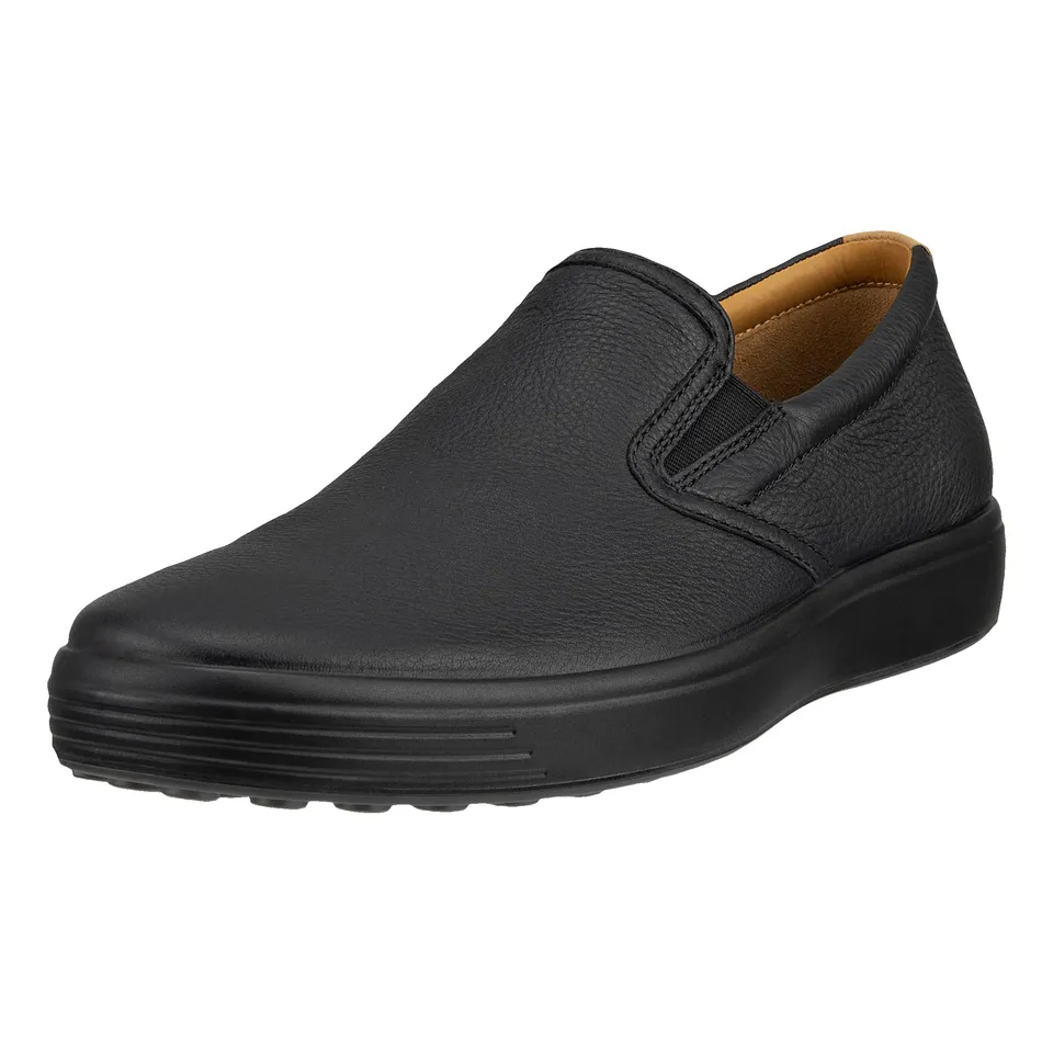 ECCO SOFT 7 baskets homme cuir noir légères