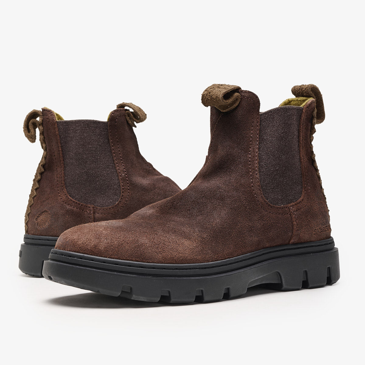 Satorisan Unalome Chelsea bottines cuir marron walnut