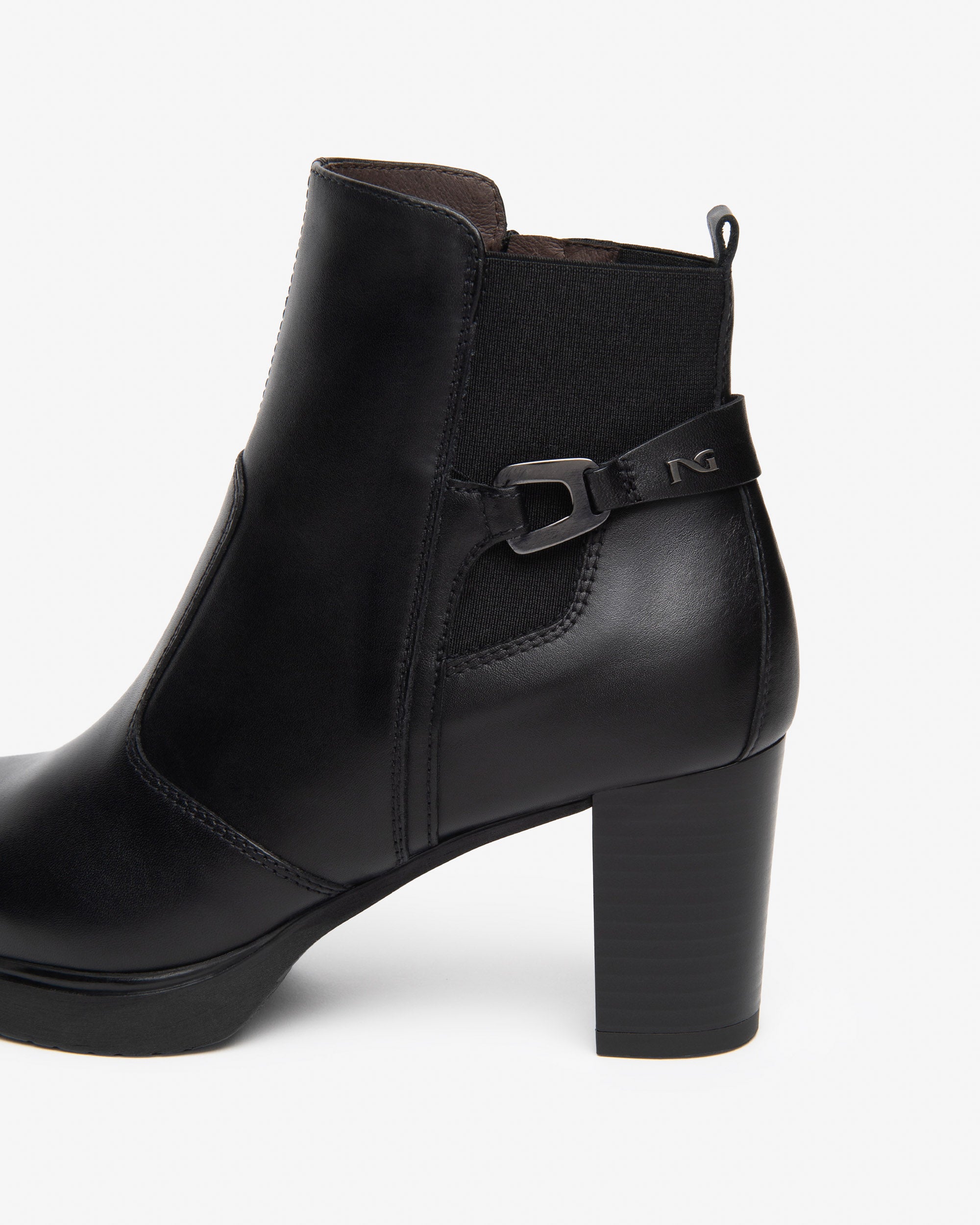 NeroGiardini Bottines Femme Cuir Tissu Talon 70 mm