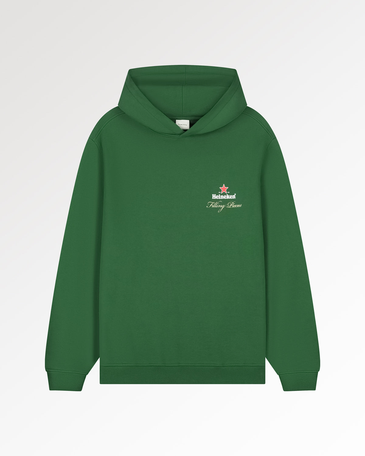 Filling Pieces Hoodie Heineken Logo sweat vert coton bio