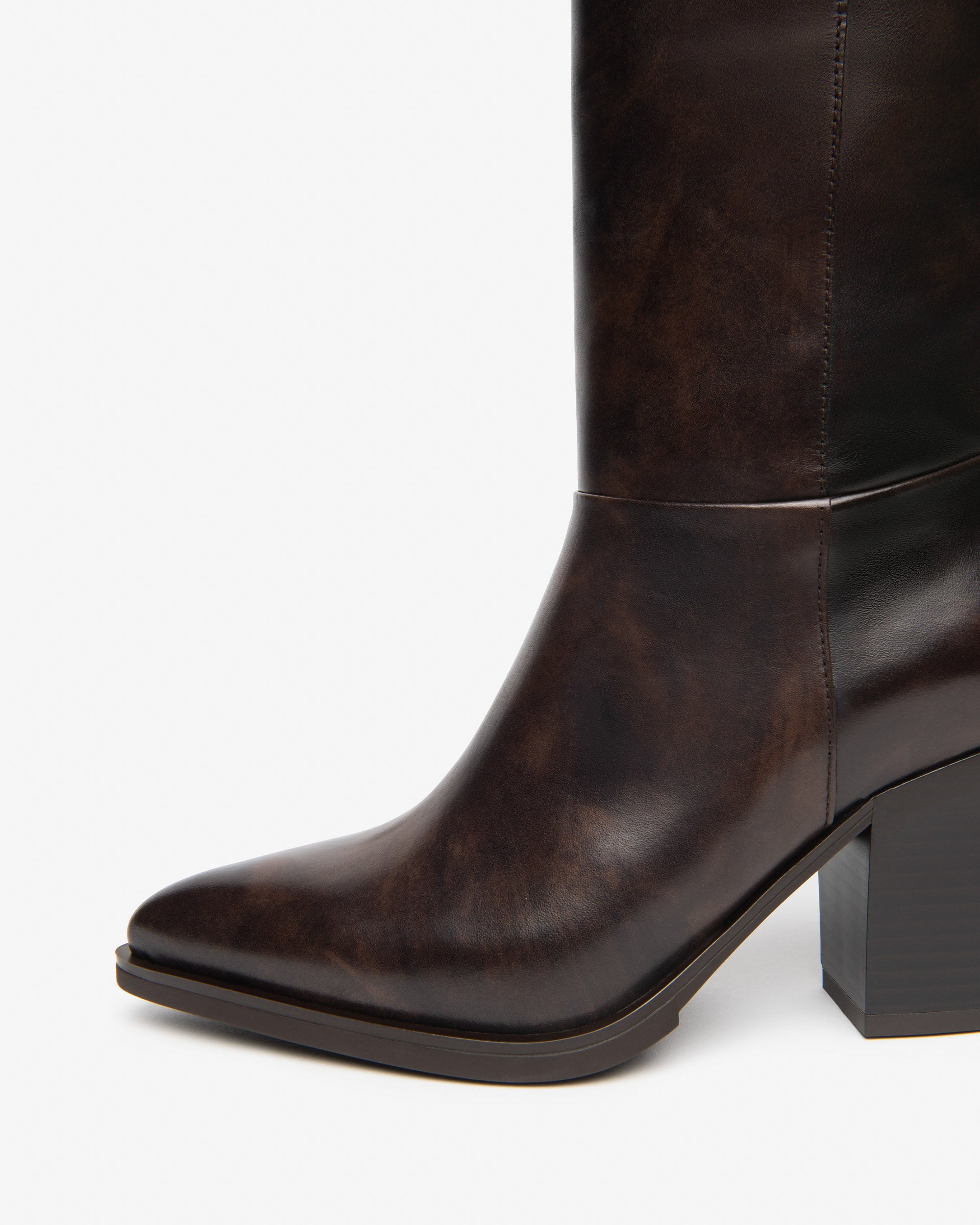 NeroGiardini Bottes Femme Cuir Western Talon 80 mm
