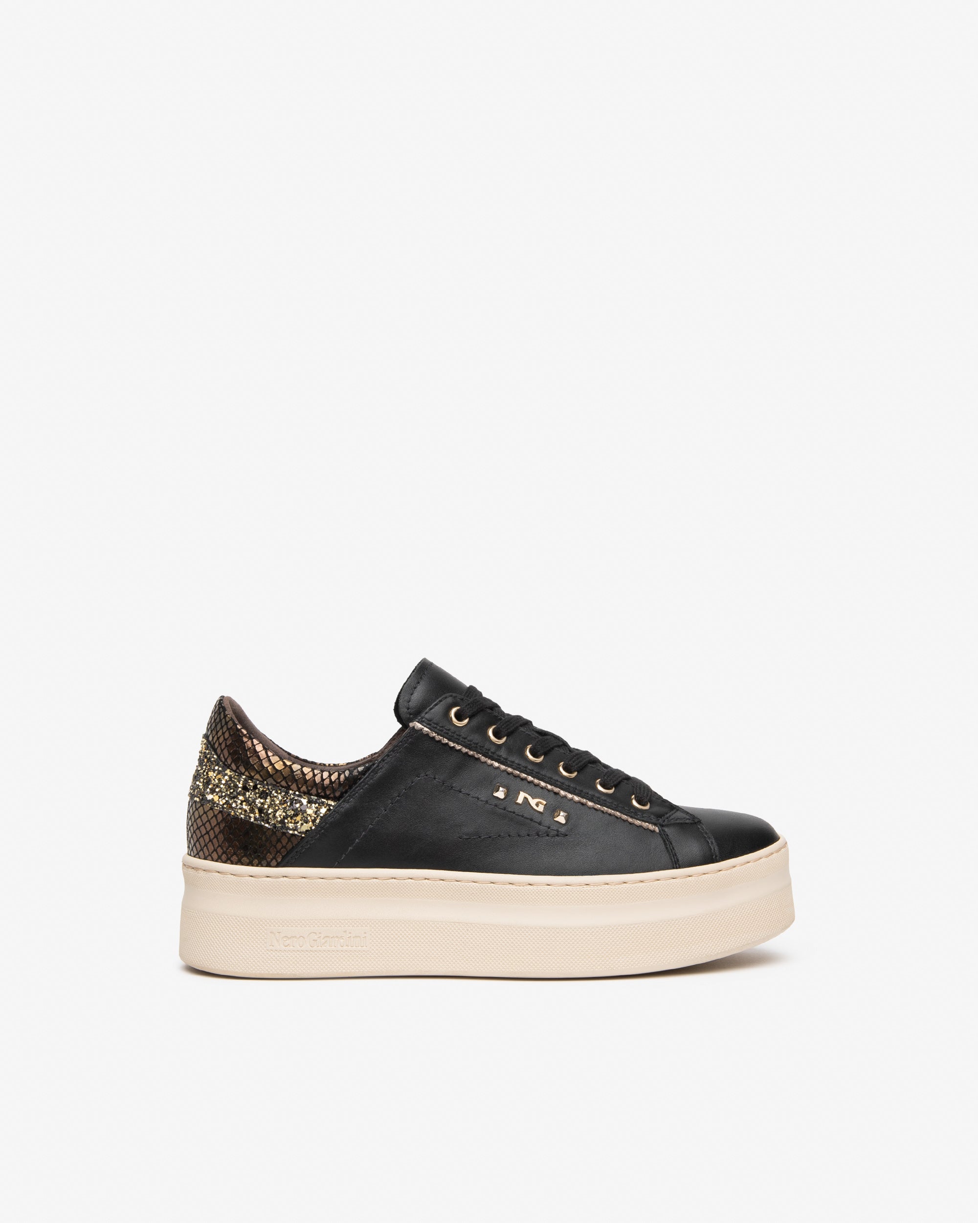NeroGiardini Sneakers Femme Cuir Baskets Plateforme 45mm
