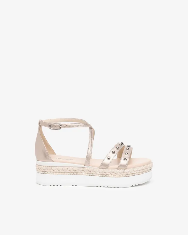 NeroGiardini Sandales Femme Cuir 38 Plateforme Clous