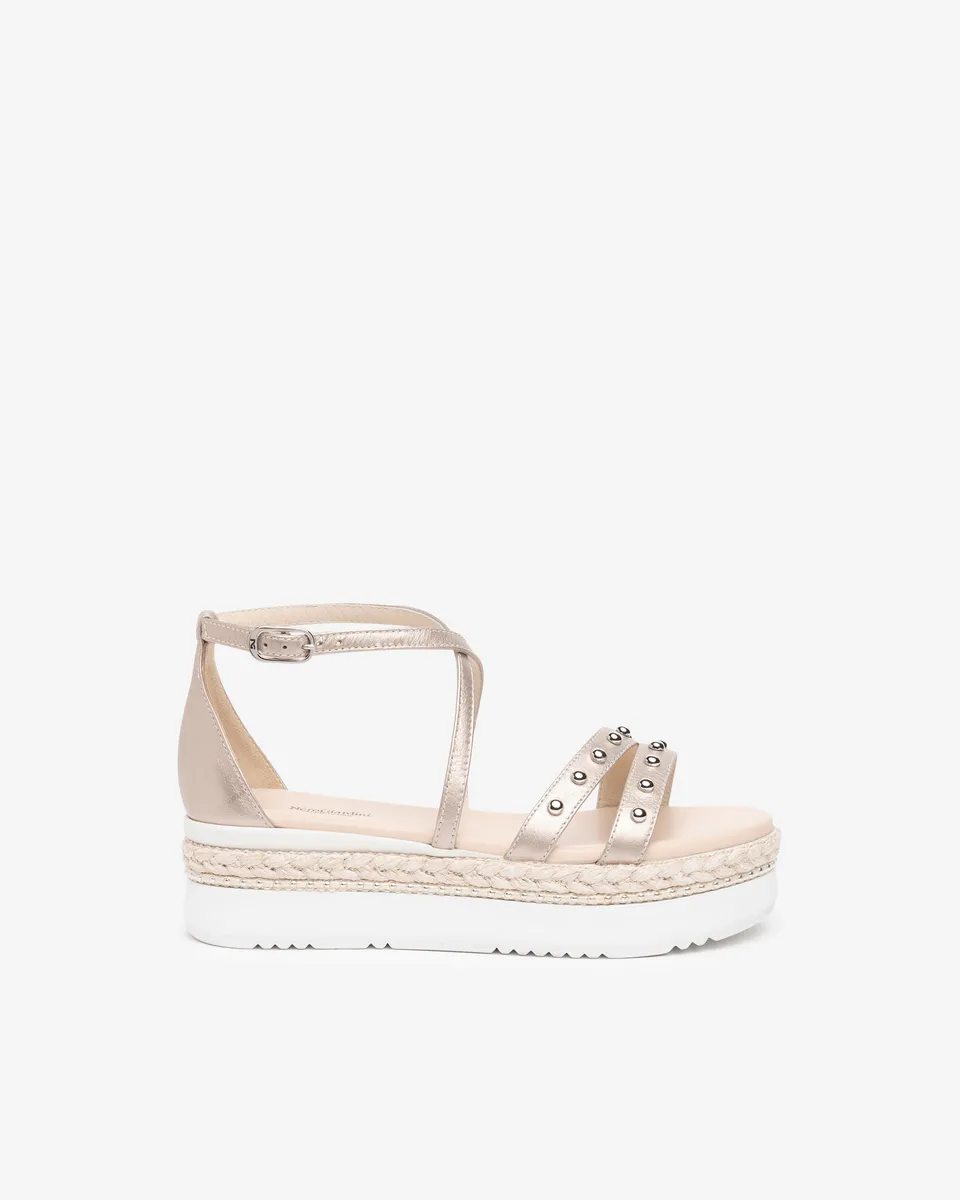 NeroGiardini Sandales Femme Cuir 38 Plateforme Clous