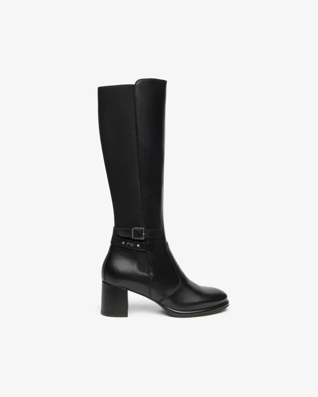 NeroGiardini Bottes femme cuir talon 60 mm zip
