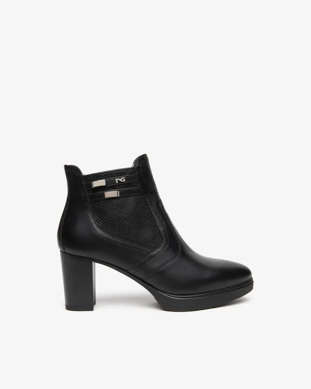 NeroGiardini Bottines femme cuir made in Italy confort