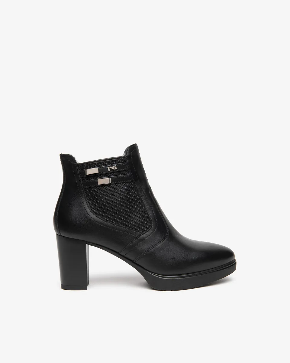 NeroGiardini Bottines femme cuir made in Italy confort