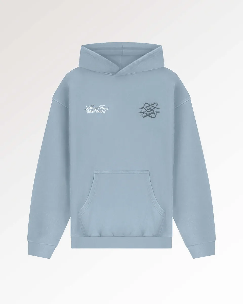 Filling Pieces Boxy Bridge the Gap hoodie bleu coton bio
