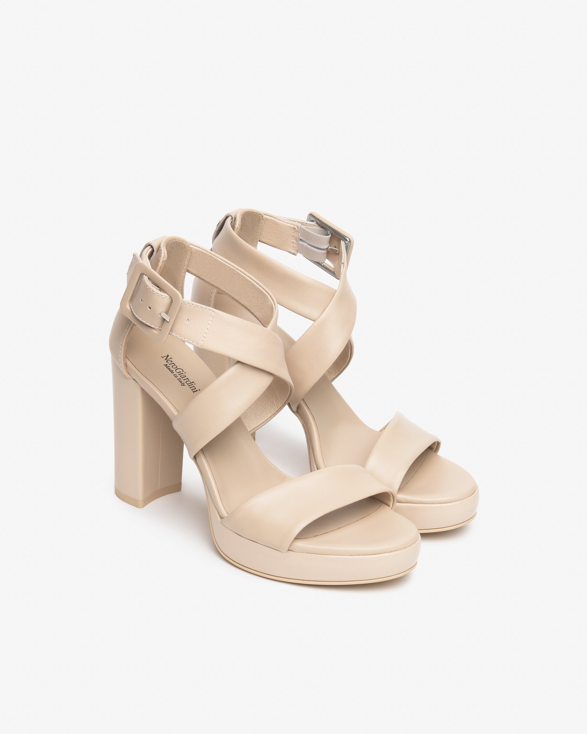 NeroGiardini Sandales Femme en Cuir Sandales Été