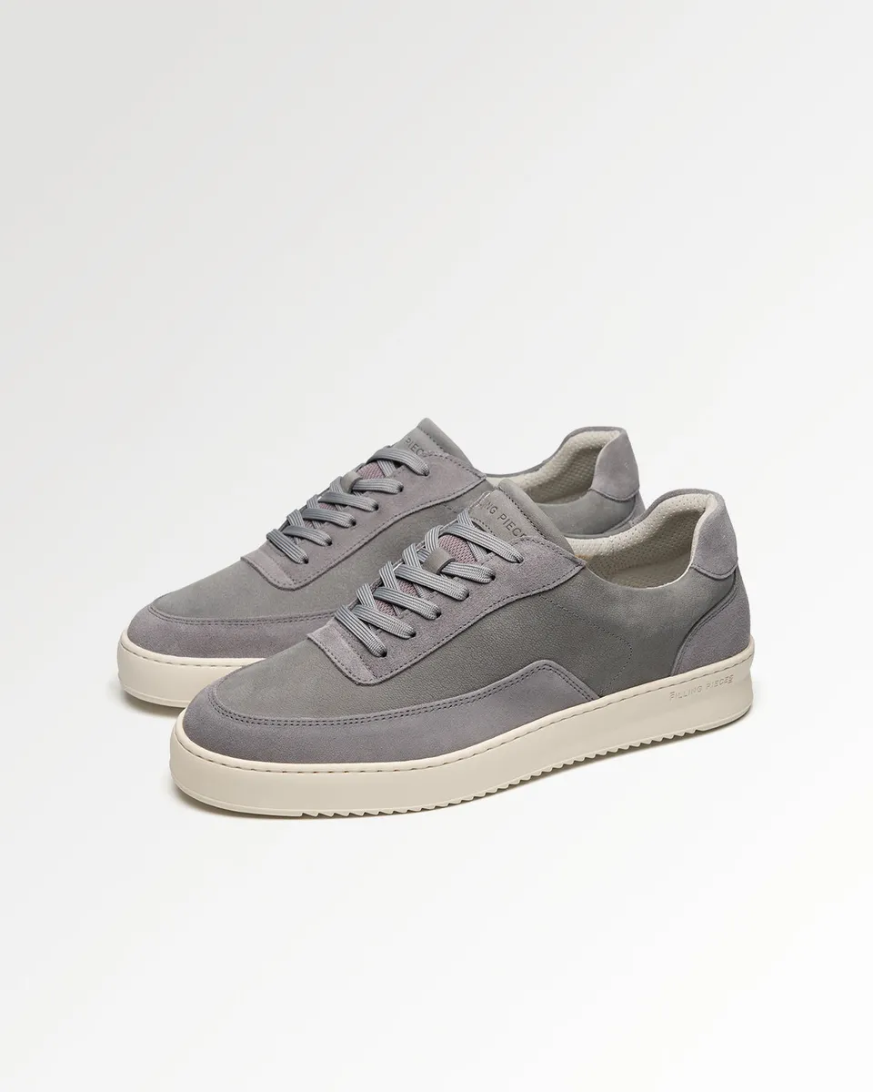 Filling Pieces Mondo Suede Grain Grey sneakers daim gris homme