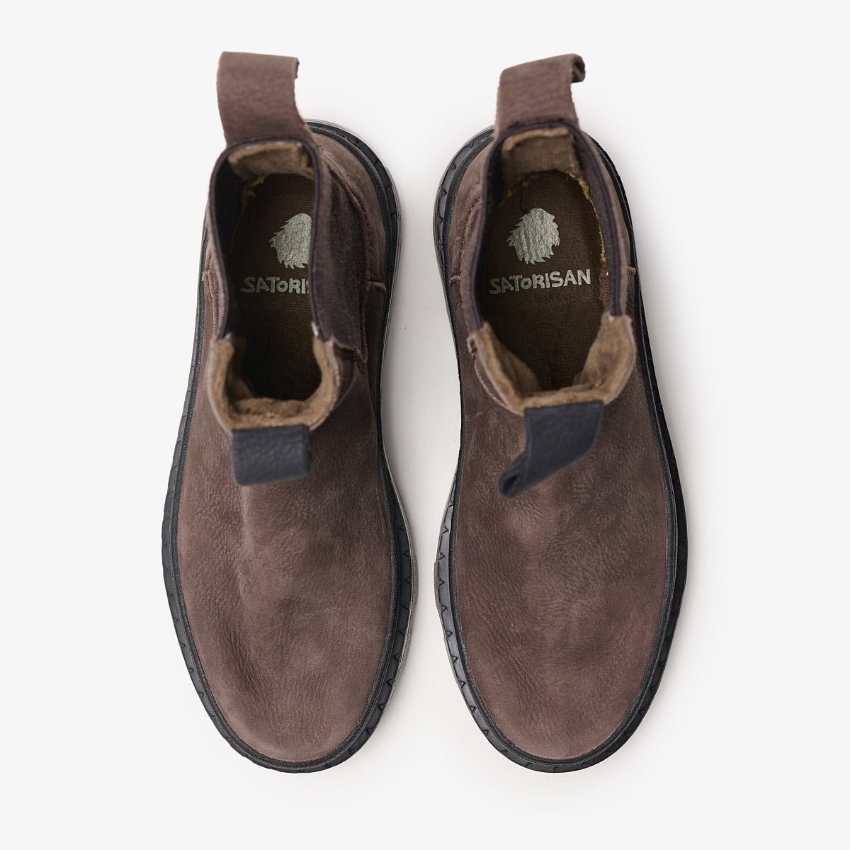 Satorisan Unalome Elastics boots cuir Dark Brown