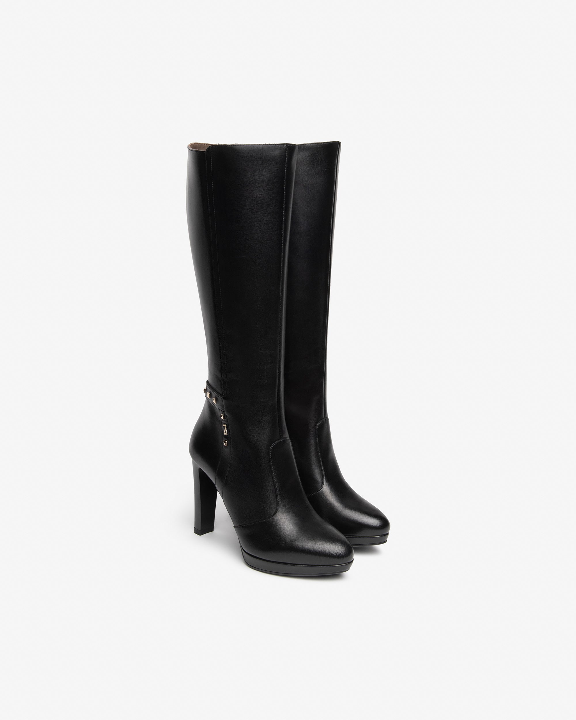NeroGiardini Bottes Femme Cuir Talon 100 mm Zip 35-41
