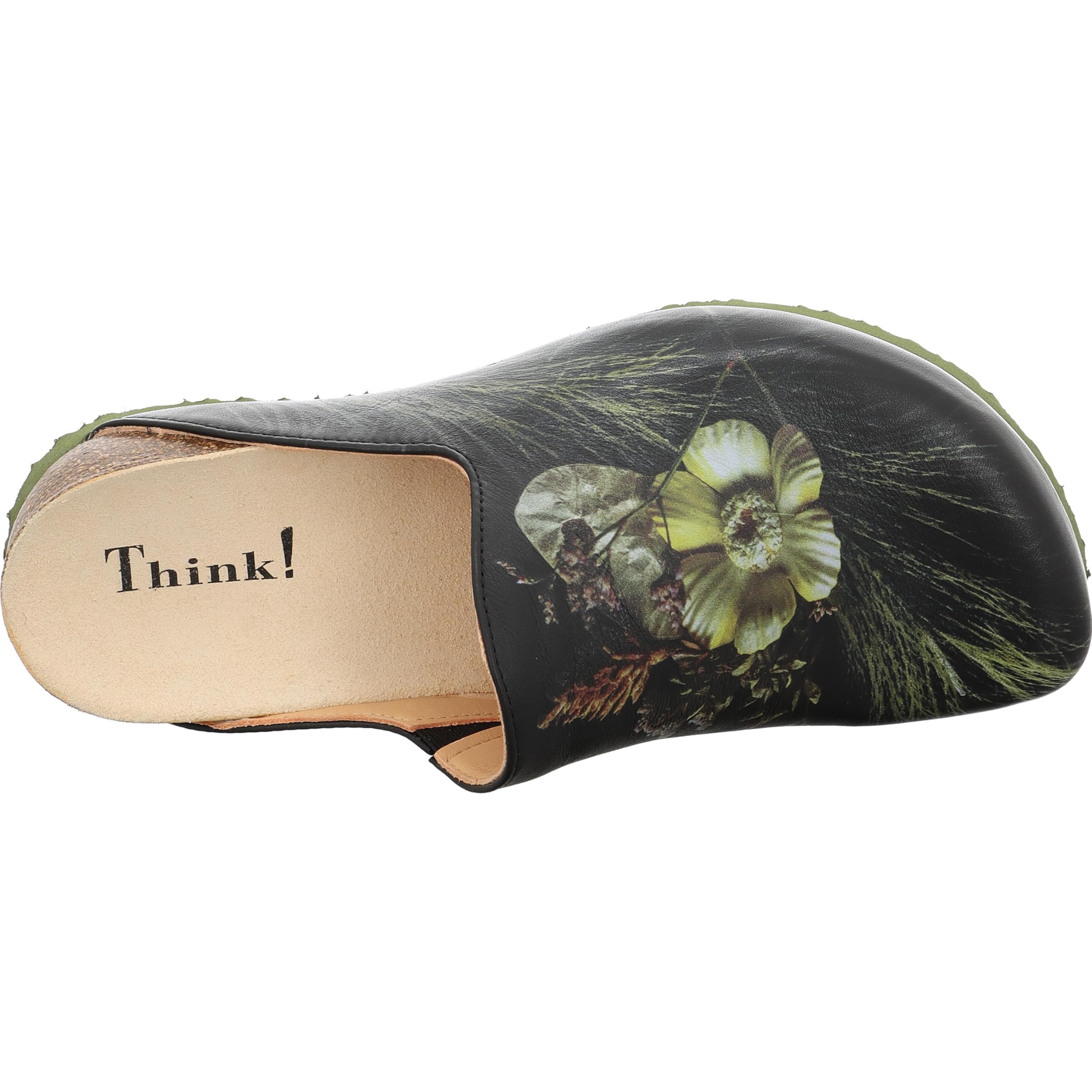 Think Julia mules femme noir cuir liège