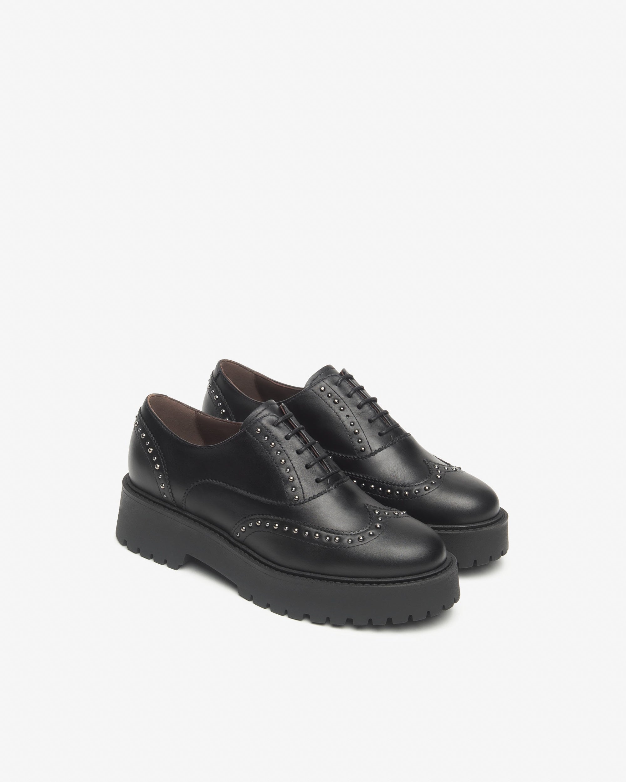 NeroGiardini Chaussures à Lacets Femme Cuir Oxford