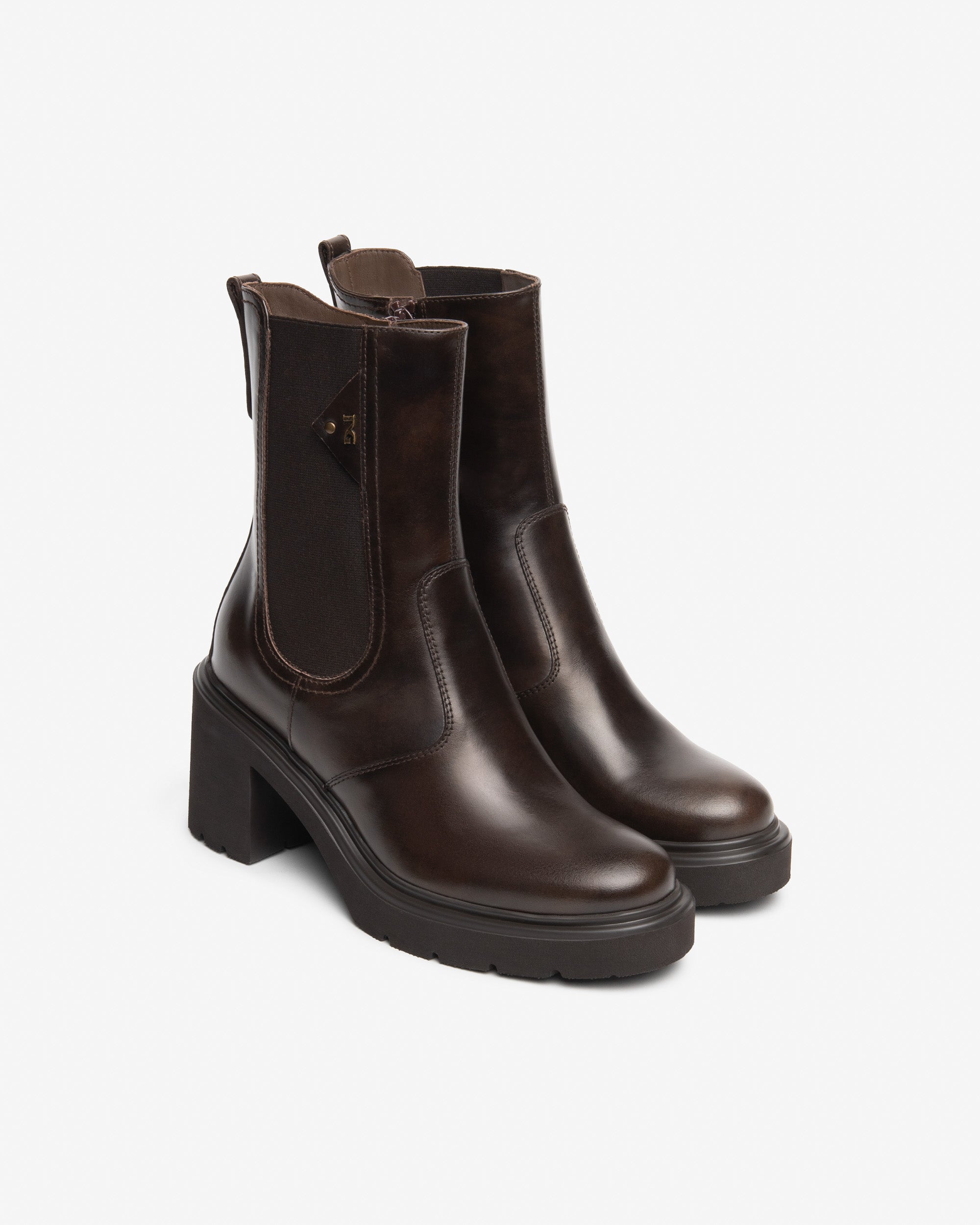 NeroGiardini Chelsea Bottines Cuir Femme Talon 85 mm