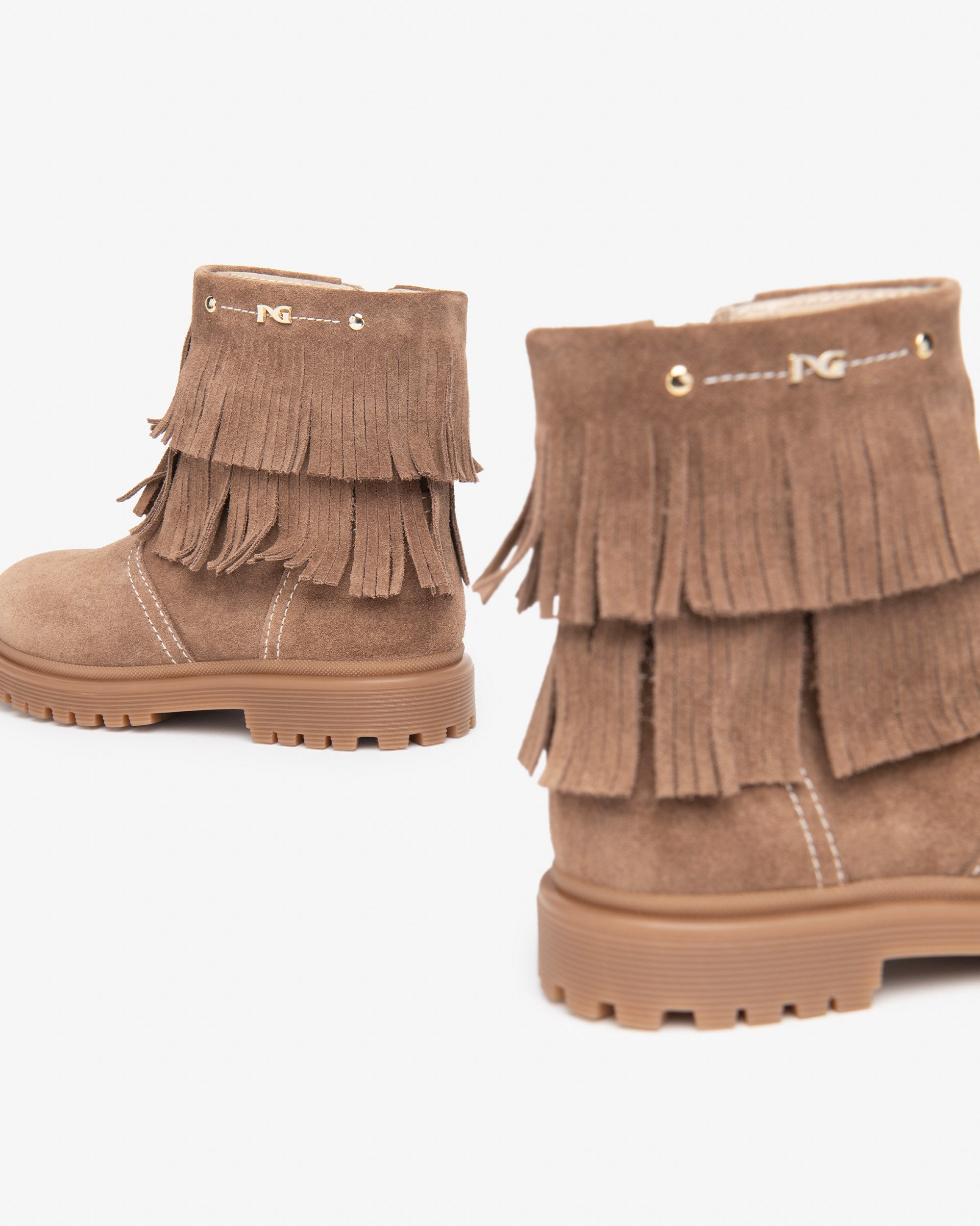 Nerogiardini Bottines Junior Fille Daim Franges Fermeture