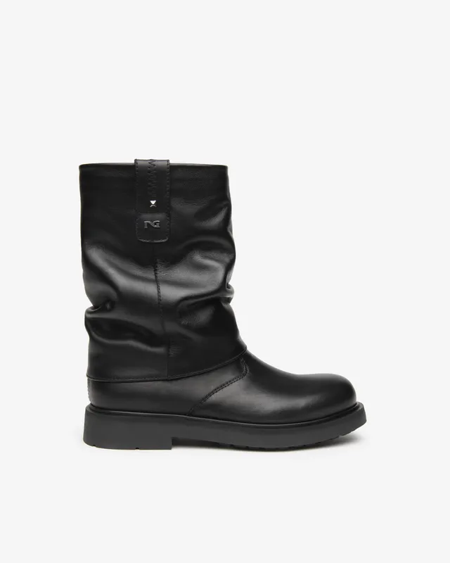 NeroGiardini Bottes Teen Fille en Cuir Zip Latéral