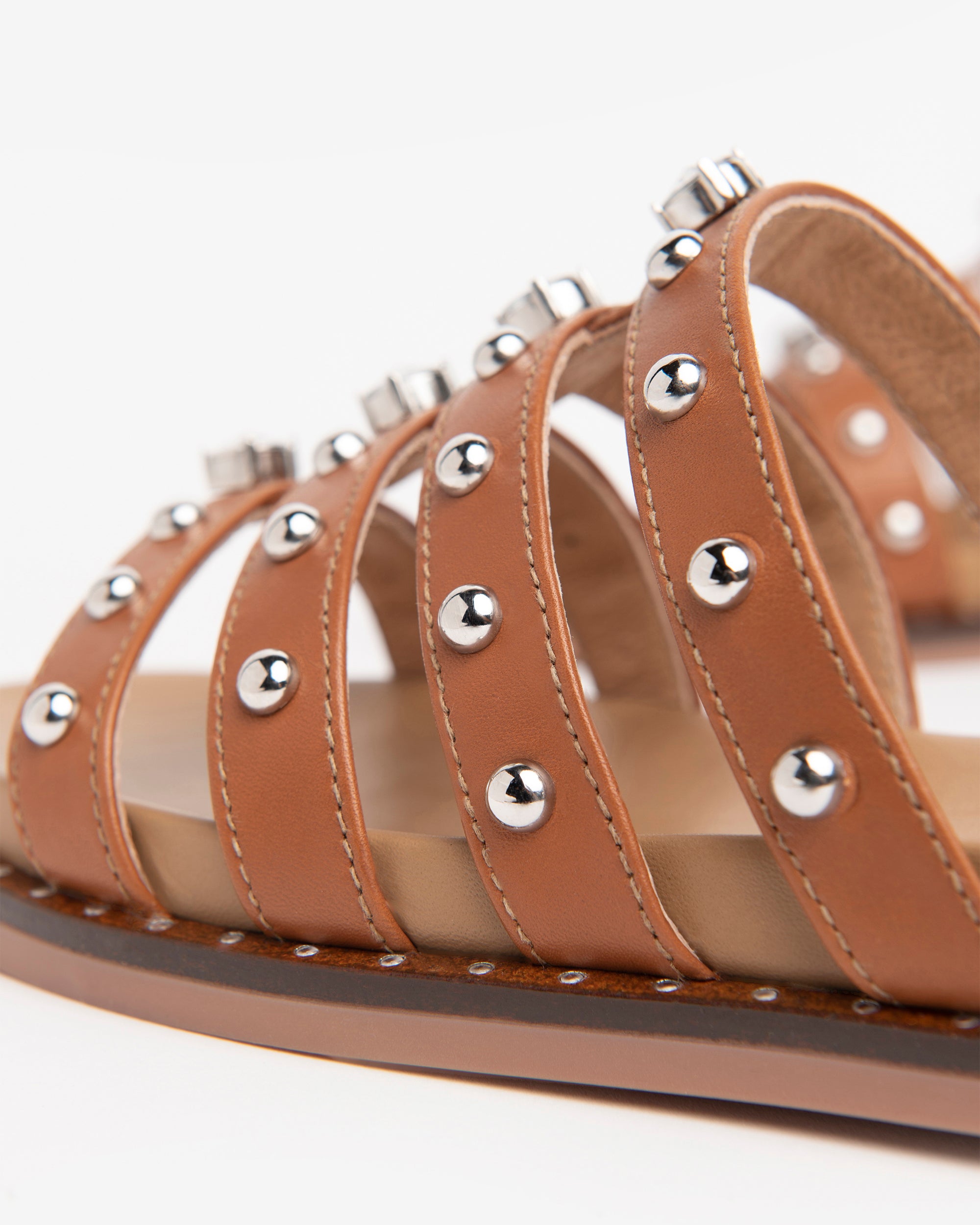 NeroGiardini Mules Femme Cuir Strass Plates