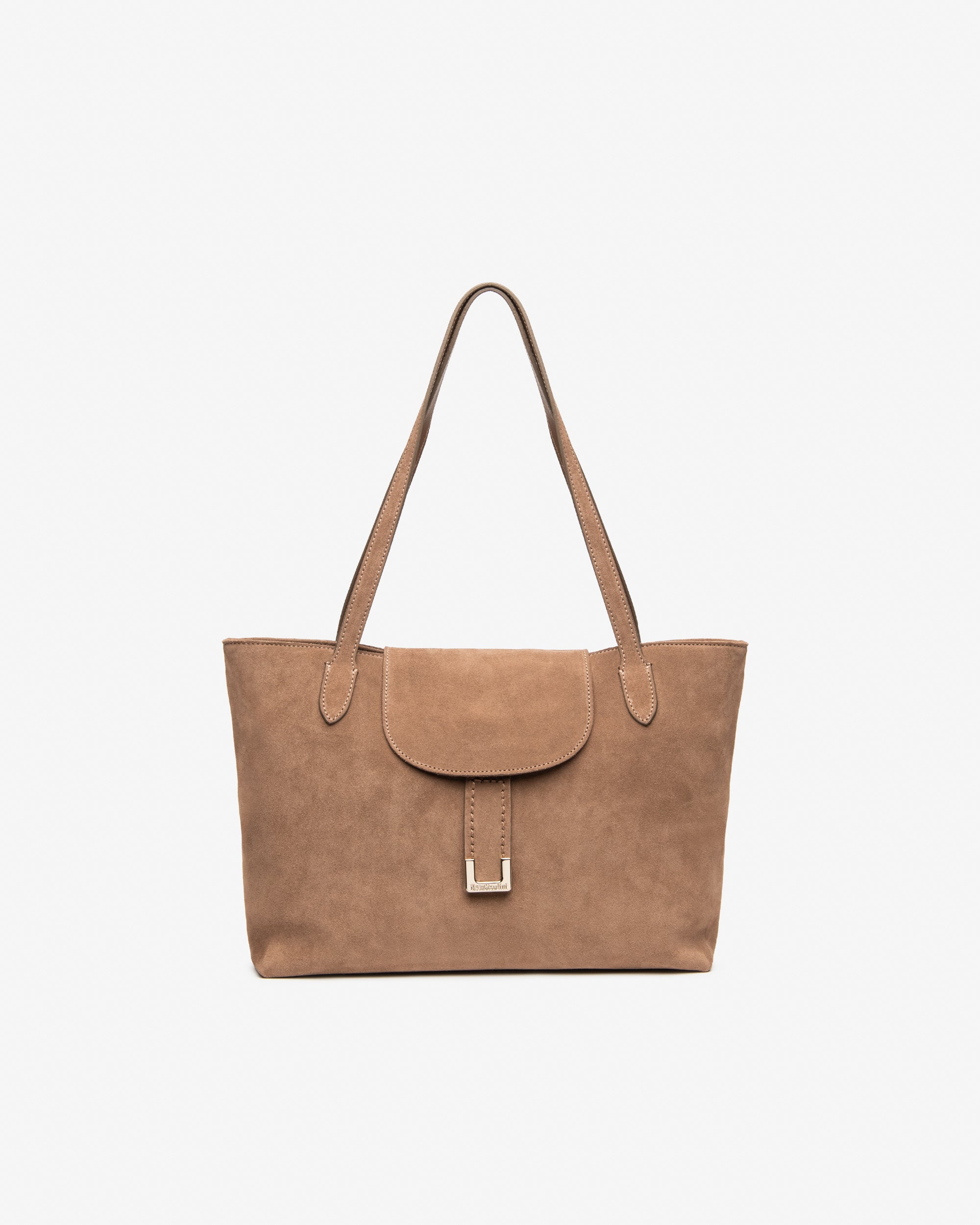 NeroGiardini Tote Bag Femme Daim Zip Doré