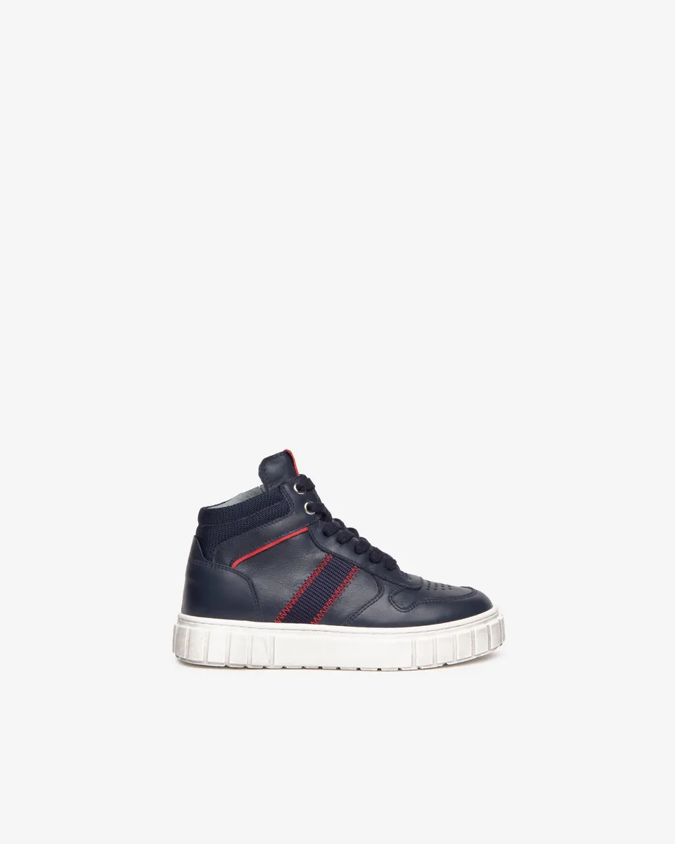 Nerogiardini Sneakers sneakers cuir garçon montante zip
