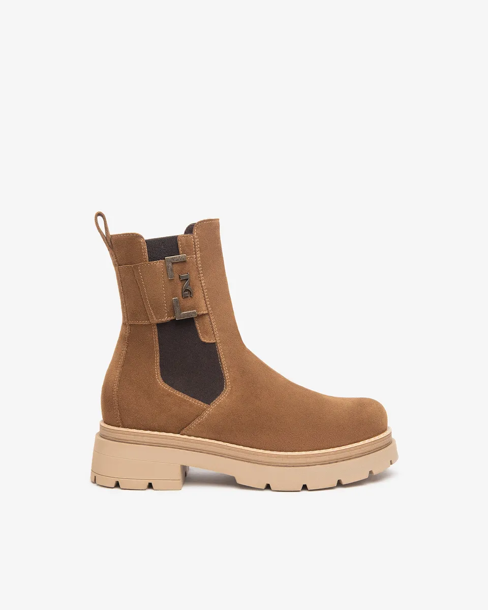 NeroGiardini Bottines Chelsea Femme Cuir Velours Hiver