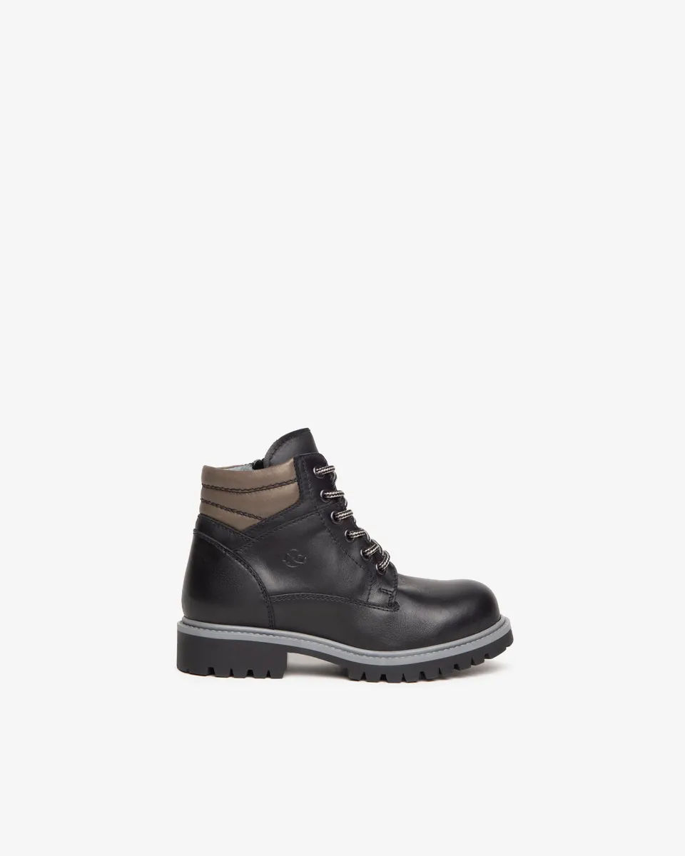 NeroGiardini Bottines Teens Garçon Cuir Lacets Zip