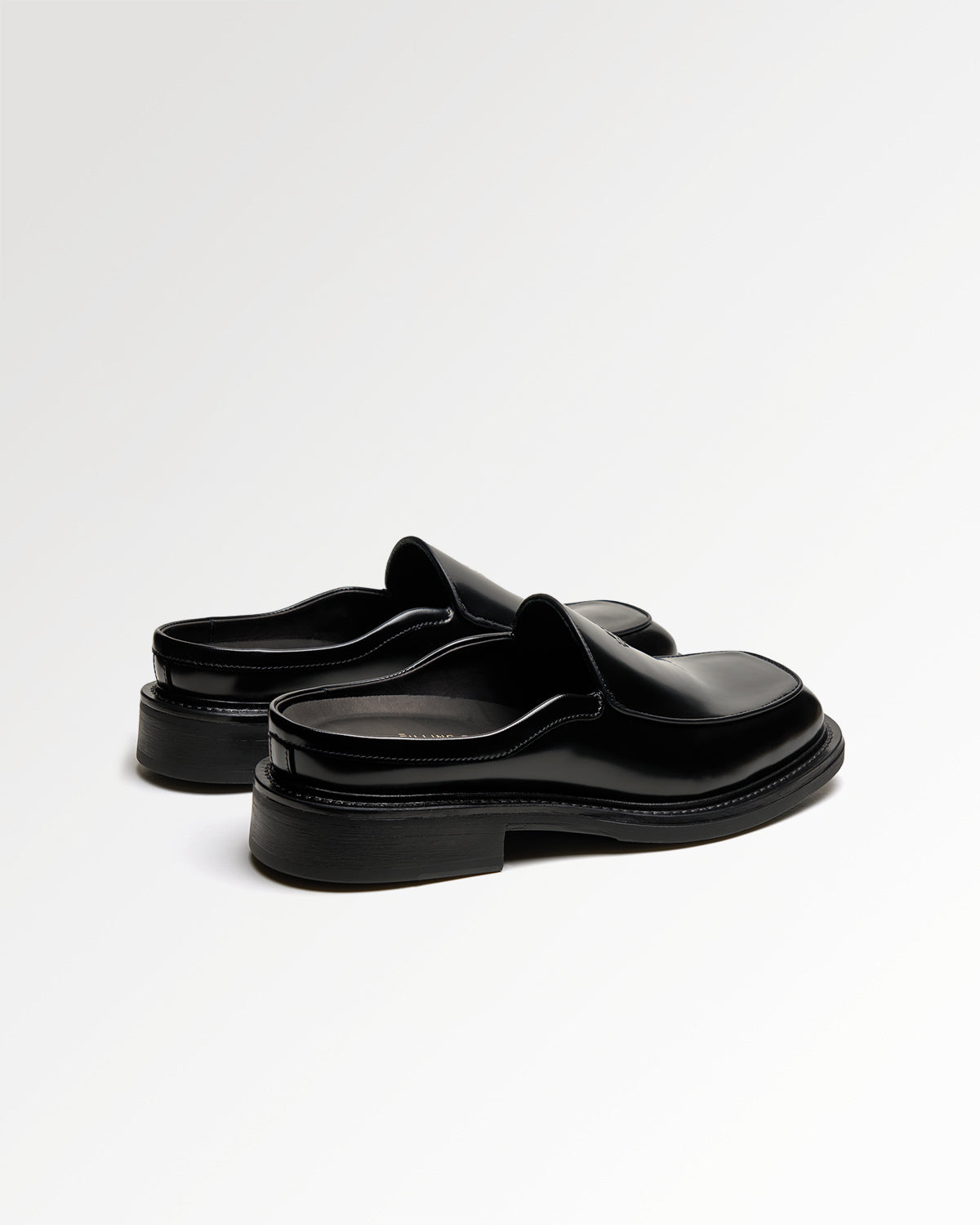 Filling Pieces Square Mule Polido mule noire cuir