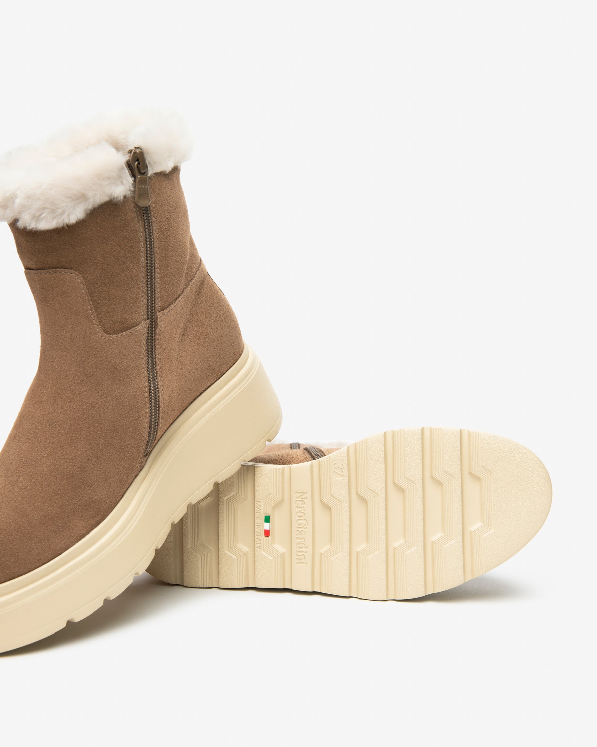 NeroGiardini Bottines Femme Cuir Velours Daim Hiver