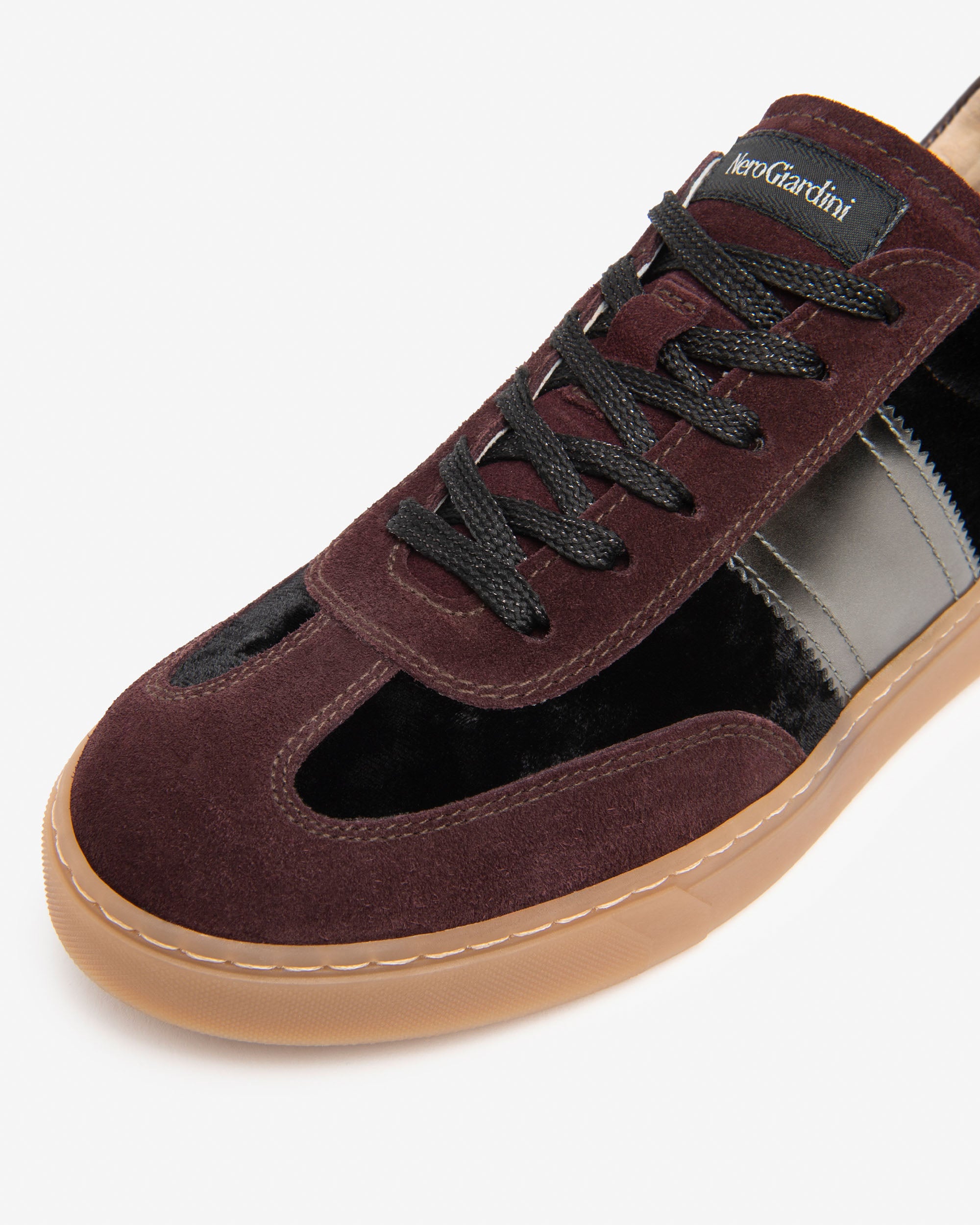 NeroGiardini Sneakers Femme Daim Velours Cuir Lacets