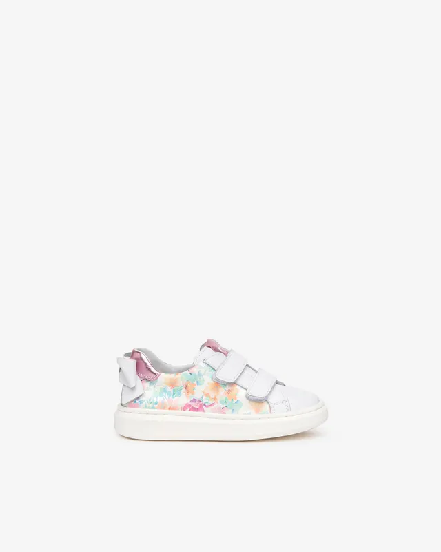 NeroGiardini Sneakers Kids Fille Cuir Lamé Floral Scratch